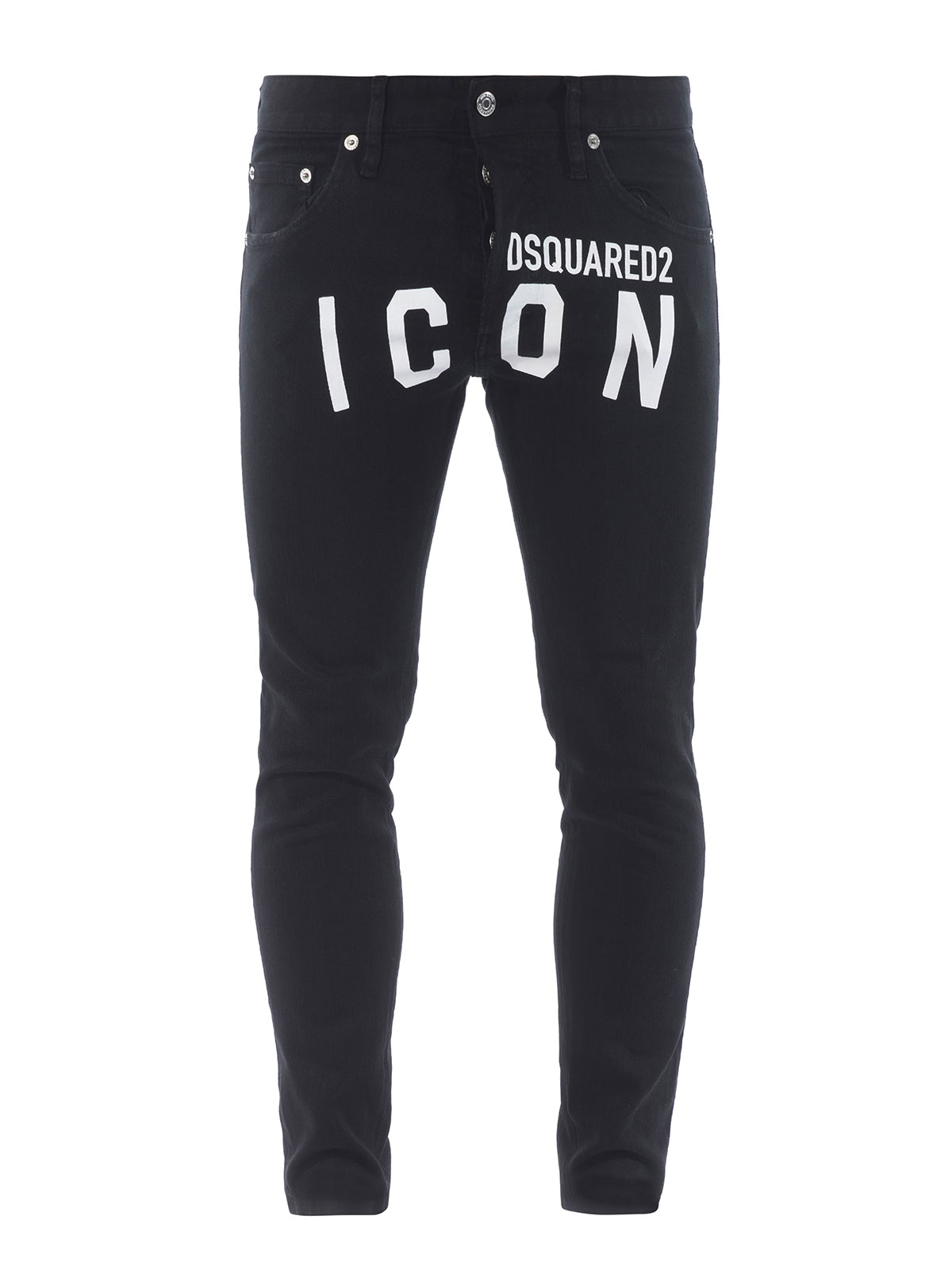 DSquared² Denim Icon Printed Skinny Jeans in Black Womens Jeans DSquared² Jeans 
