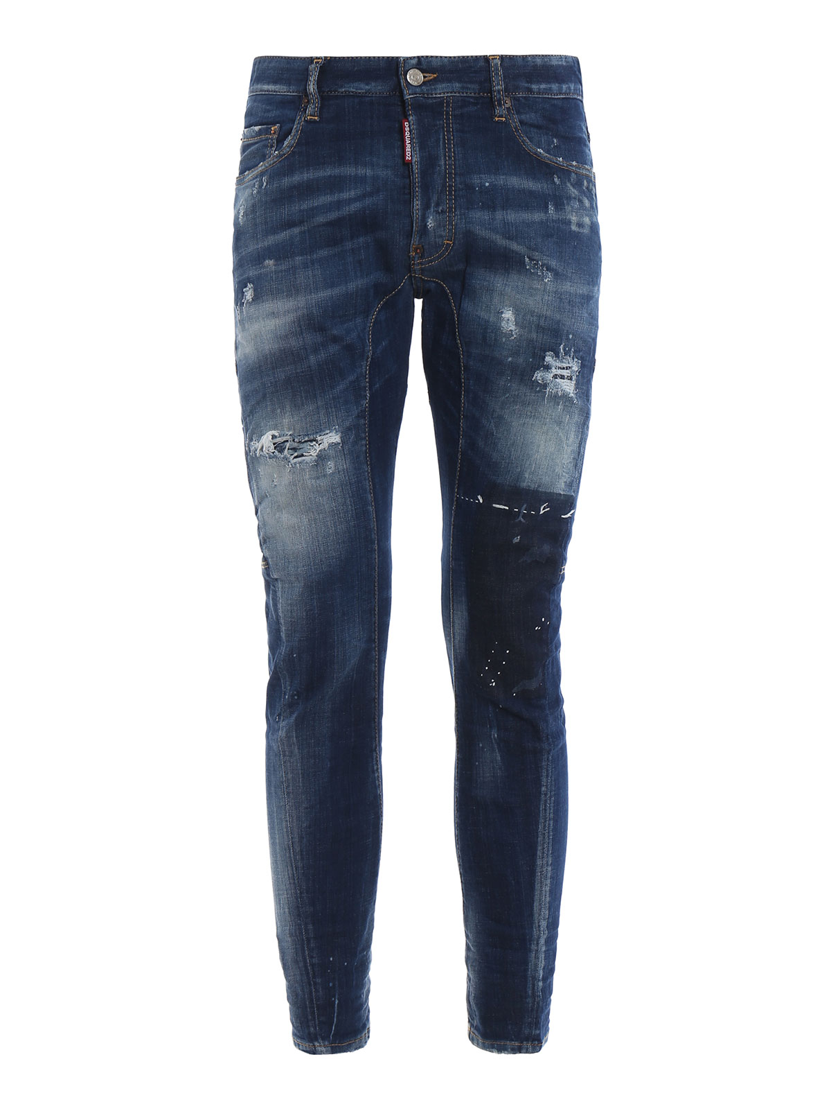 Dsquared2 - Tidy Biker long crotch tight bottom jeans - skinny jeans ...