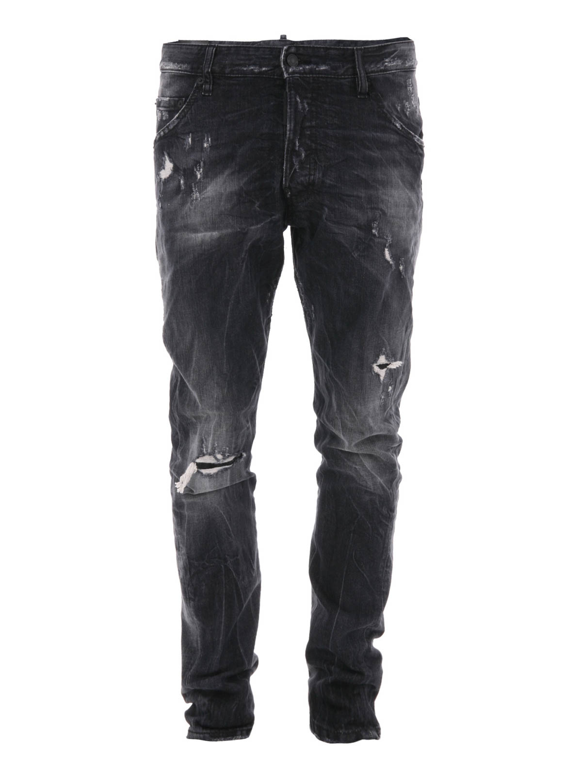 stone washed ripped jeans