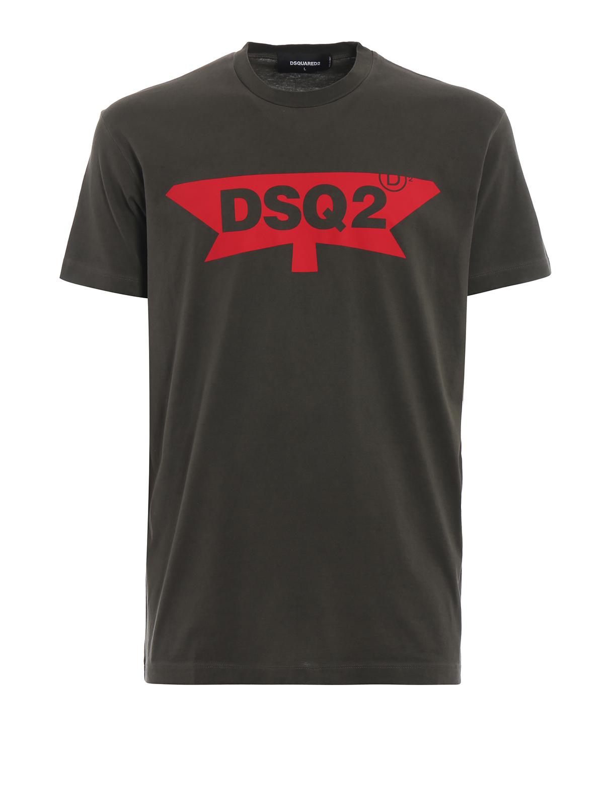 T-shirts Dsquared2 - DSQ2 print army green T-shirt - S71GD0698S22427814
