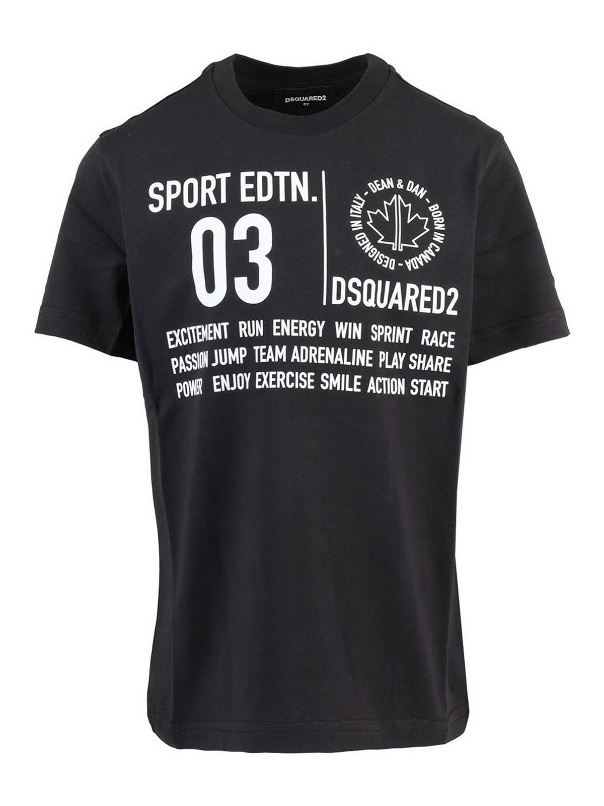 Click to view more detailed imagery on our partner's website Dsquared2 Kids' Jersey T-shirt In Black