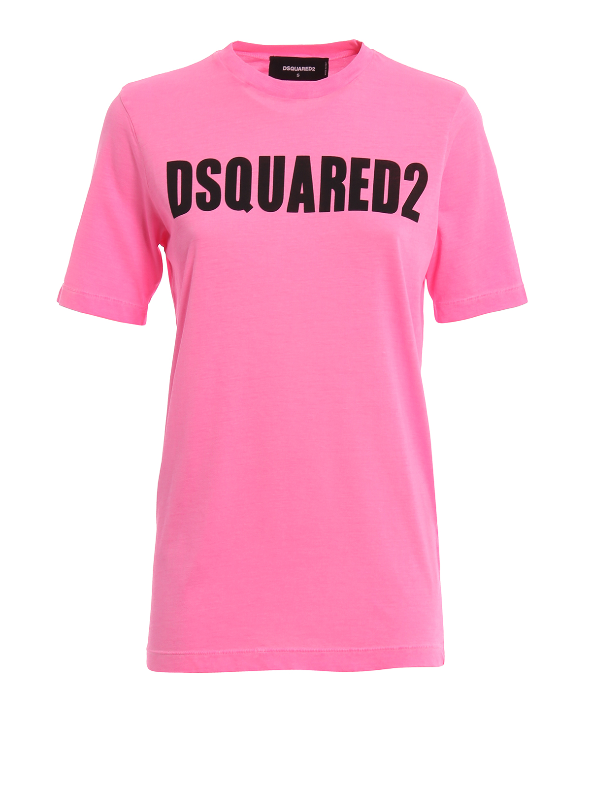 Donna T-shirt e top da T-shirt e top DSquared² T-SHIRT IN COTONE CON STAMPA LOGODSquared² in Cotone di colore Rosa 