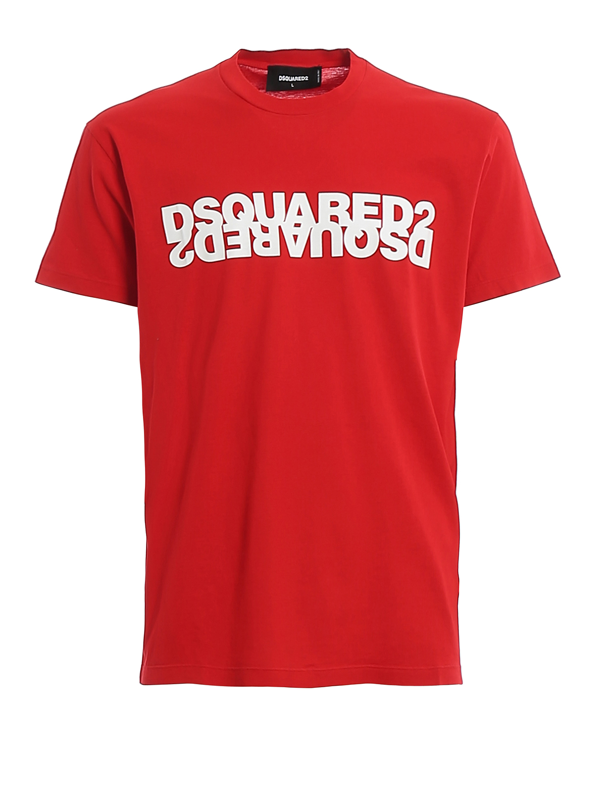 Dsquared2 - Logo lettering printed T-shirt - t-shirts - S74GD0635S22427307