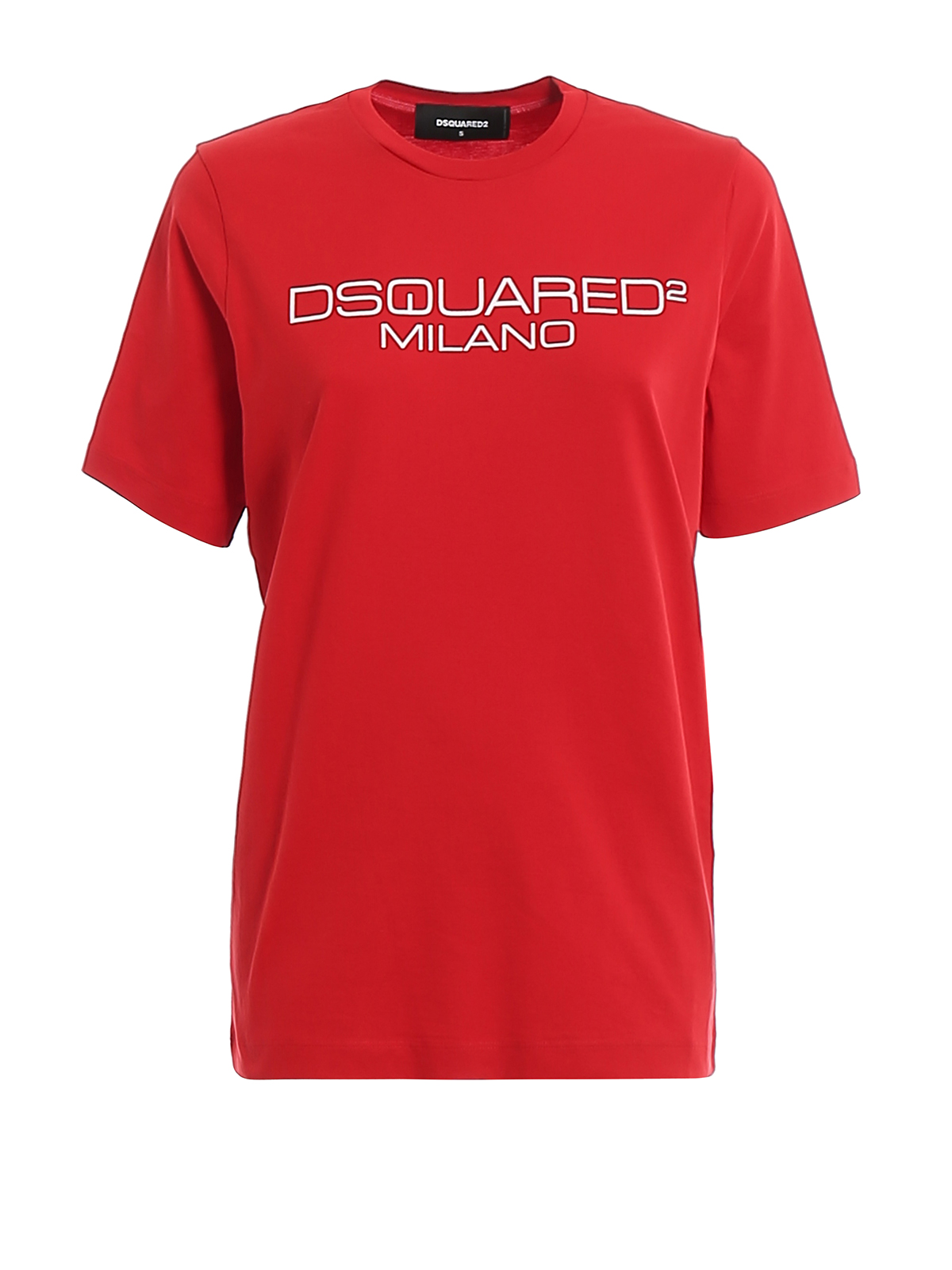 DSQUARED2 MILANO RED COTTON TEE