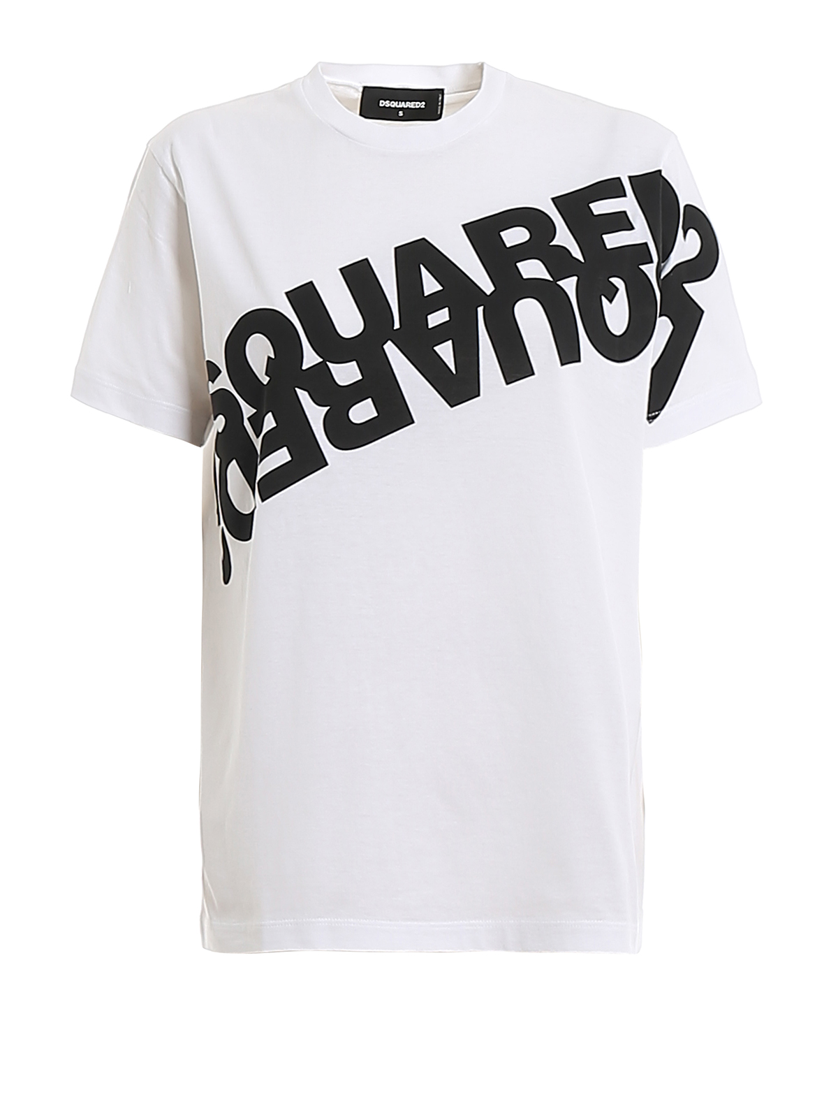 Dsquared2 mens t-shirt white and back colors \ FASHION brand /DSQ2 mirror logo