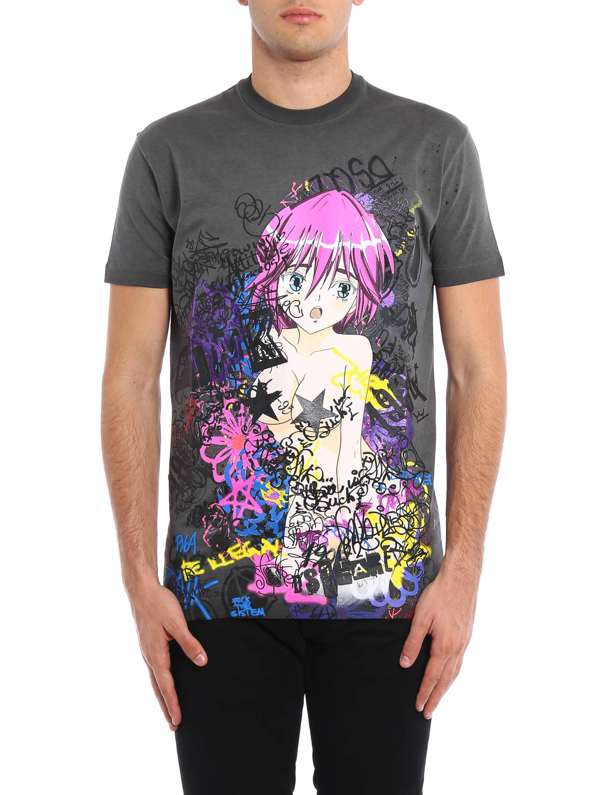 Rubber Manga  print T  shirt  by Dsquared2 t  shirts  iKRIX