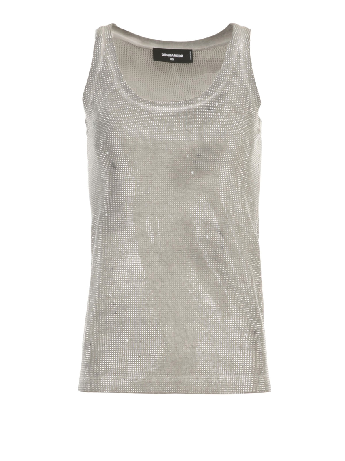 Tops & Tank tops Dsquared2 - Micro studded cotton tank top ...