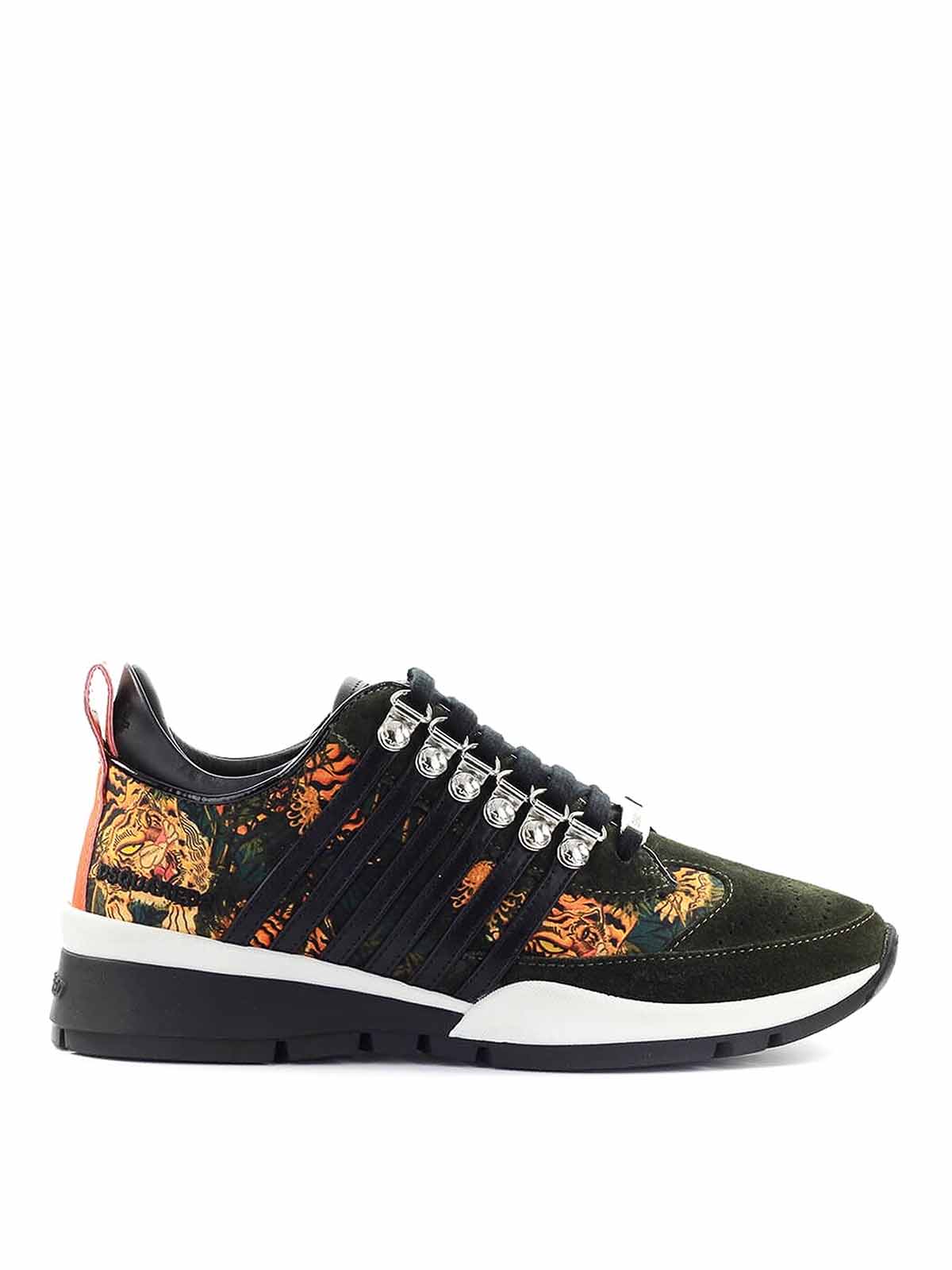 DSQUARED2 251 TIGER PRINT SNEAKERS