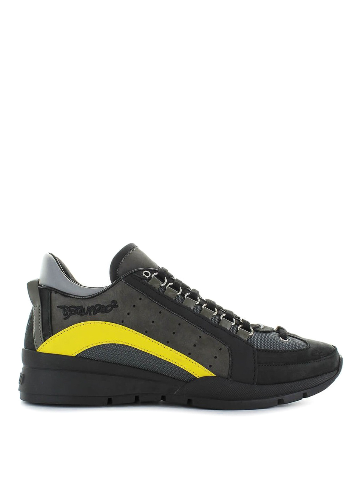 551 black and yellow sneakers 