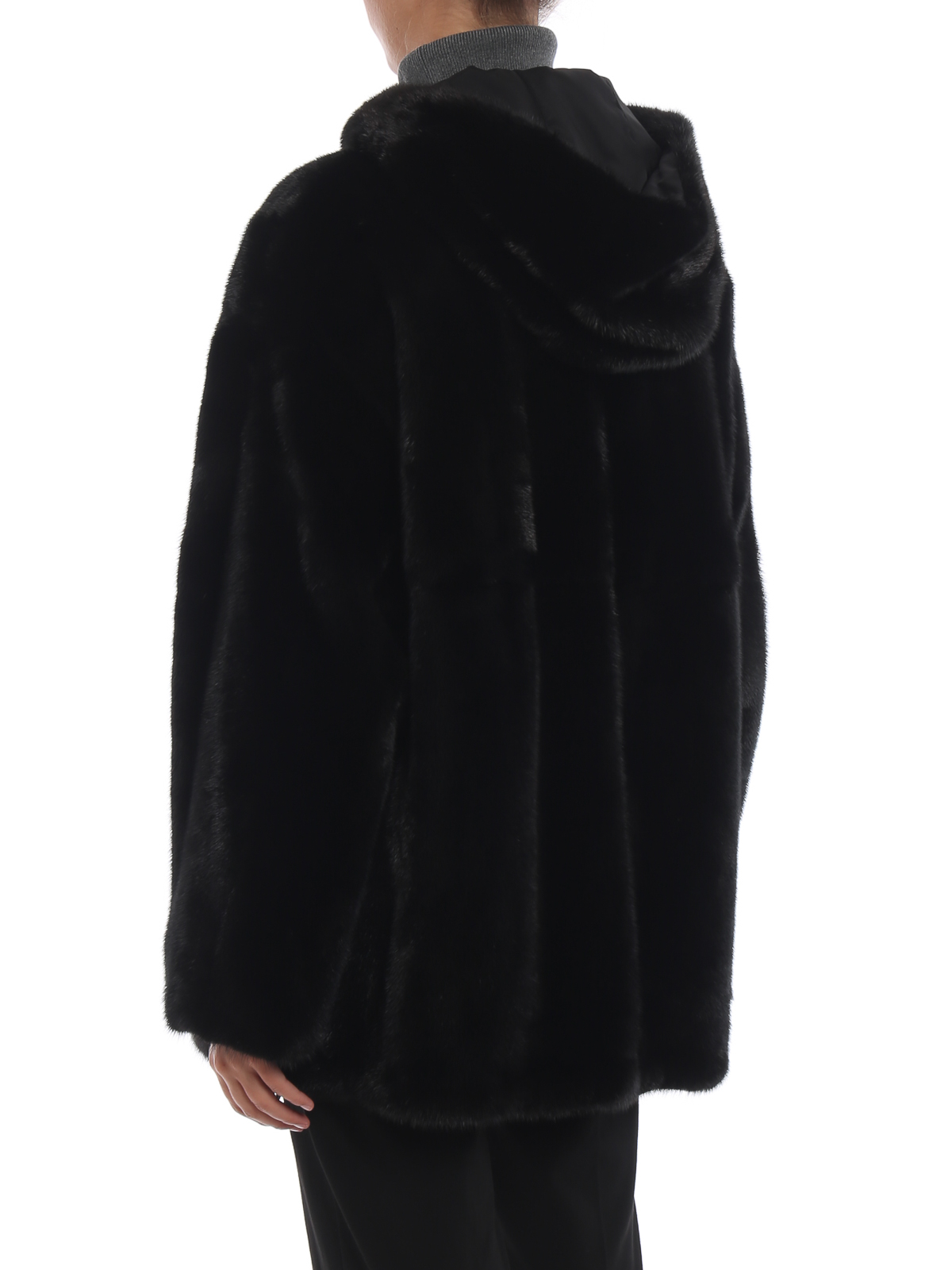 prada fur hood coat