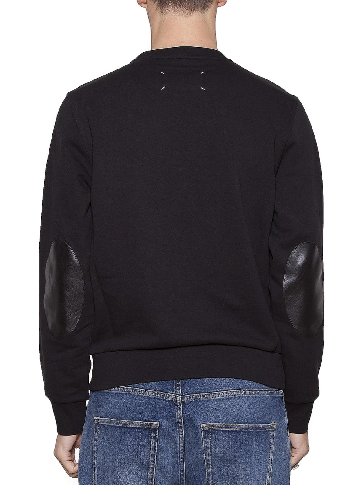 Sweatshirts & Sweaters Maison Margiela - Elbow patch black cotton 