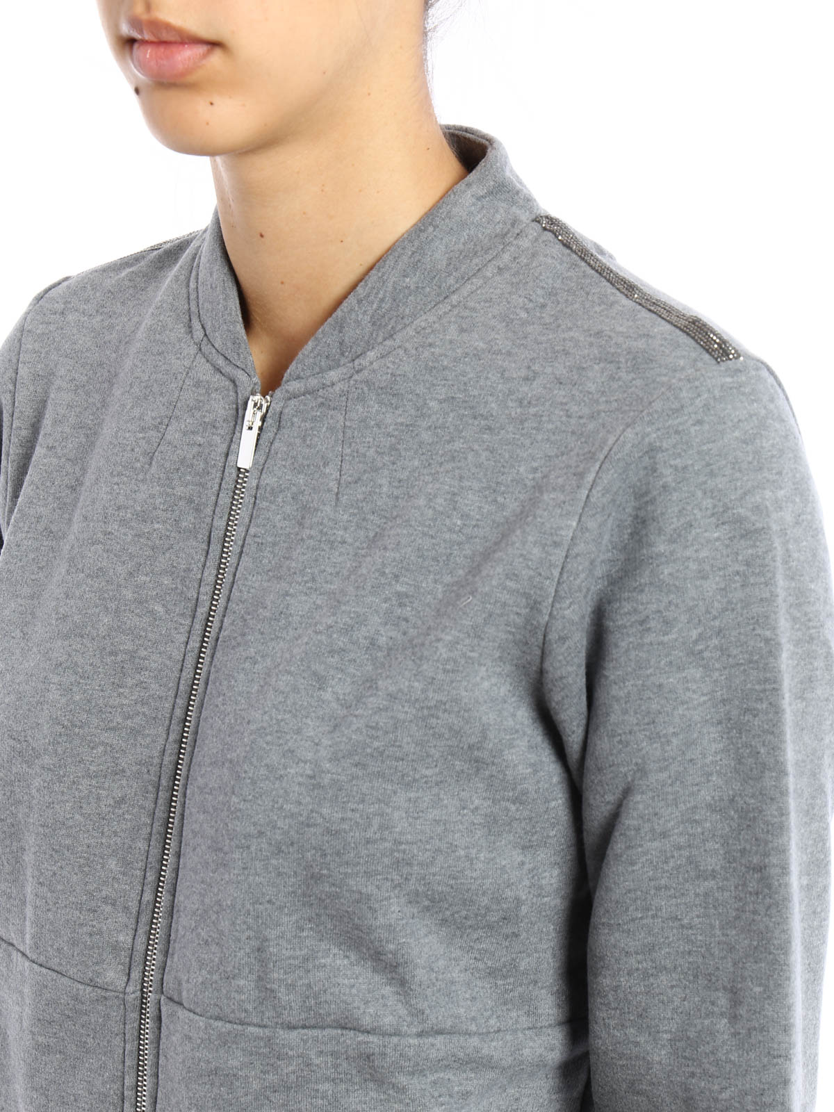 Sweatshirts & Sweaters Eleventy - Bomber collar detailed 