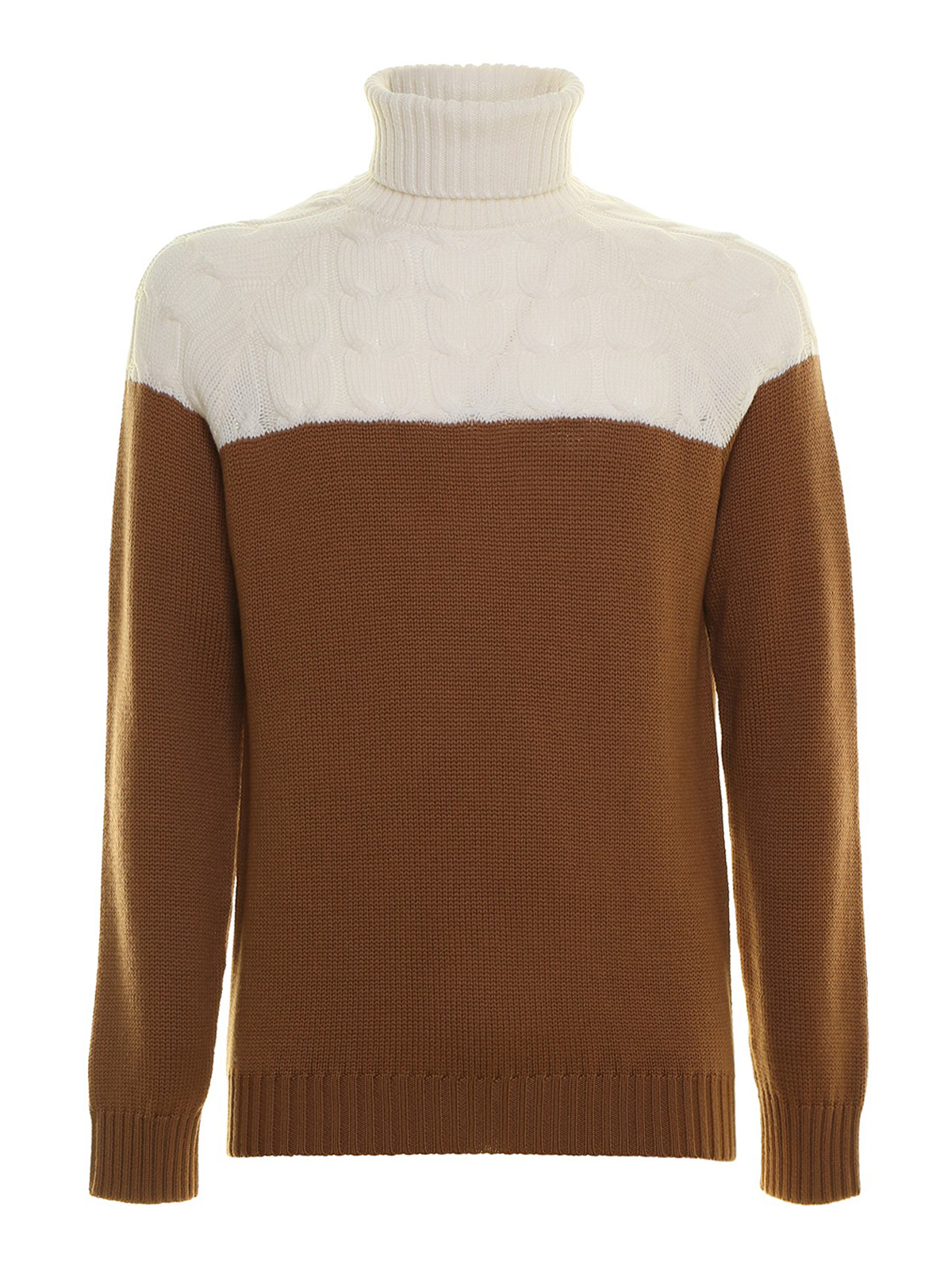 Two-tone wool sweater