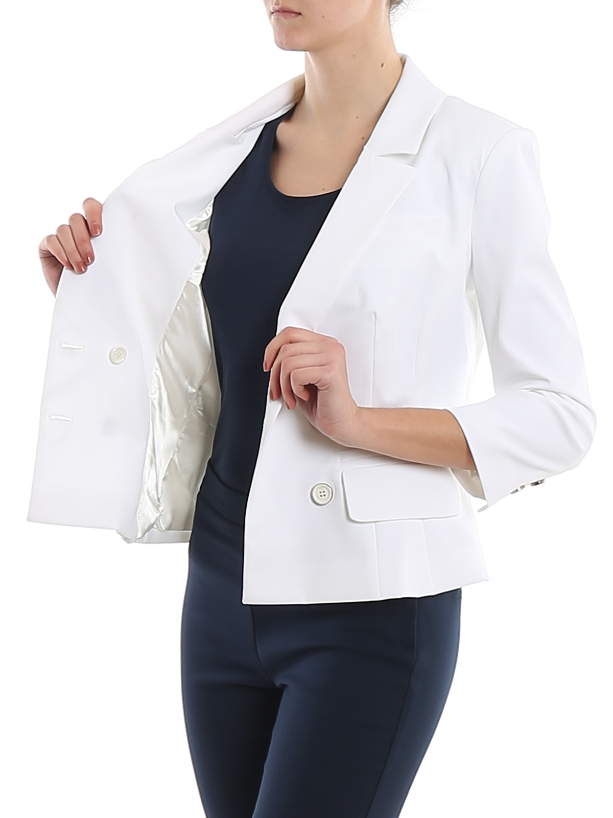 cropped fitted blazer