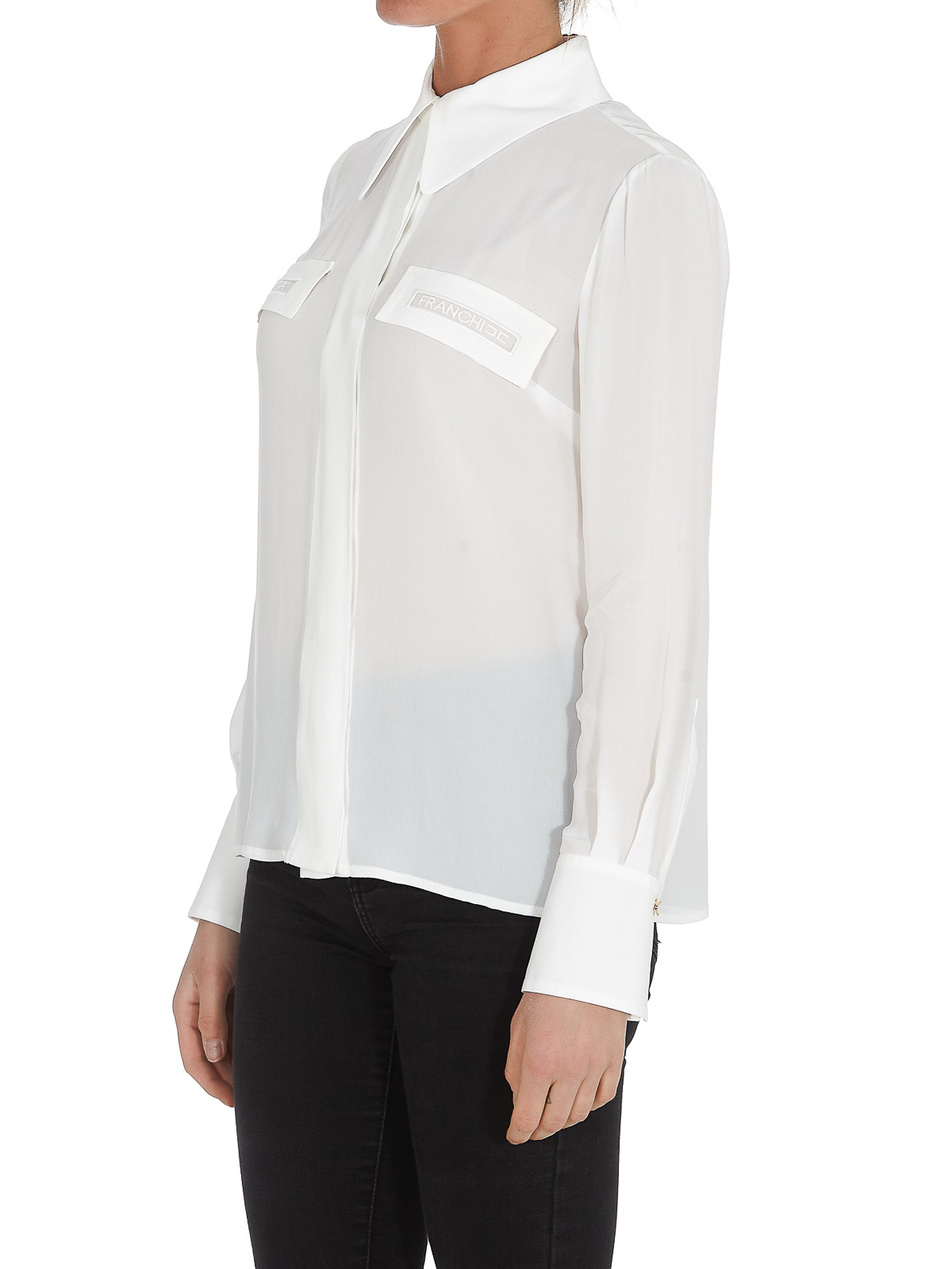 Shirts Elisabetta Franchi - Organdie shirt - CA28111E2360 | iKRIX.com