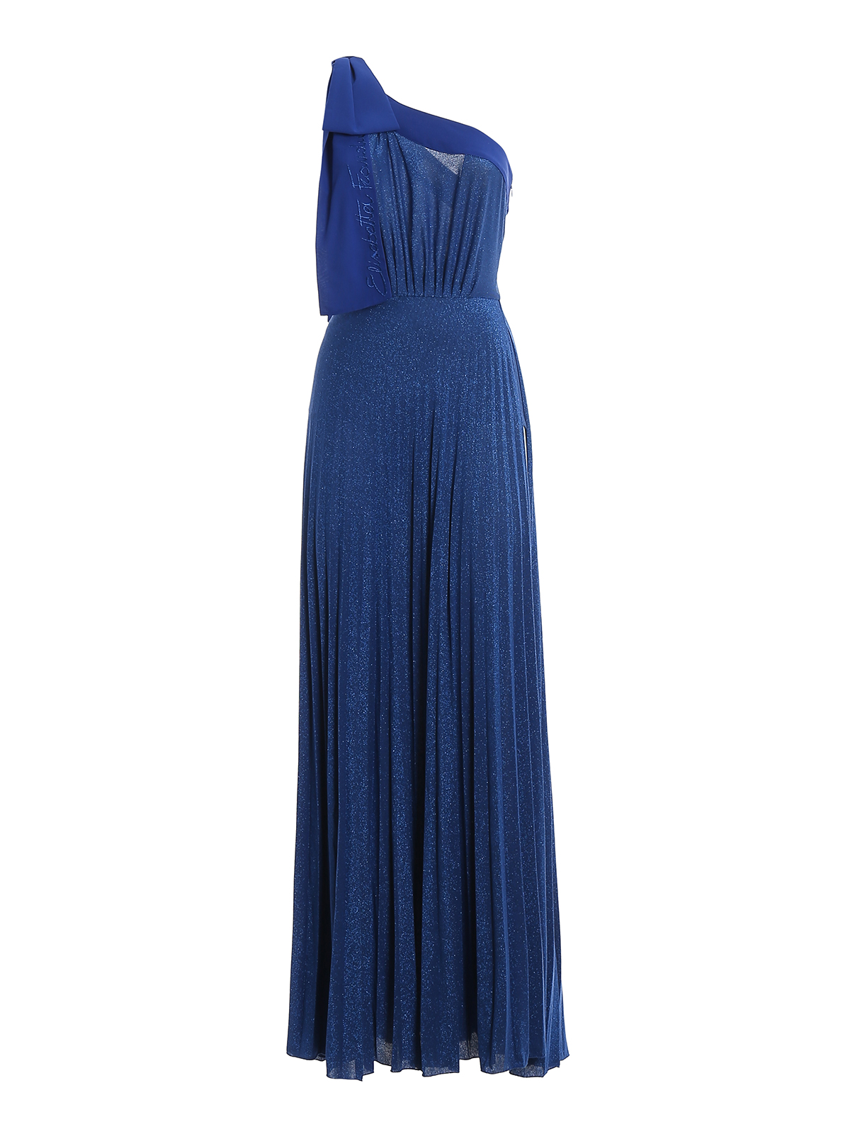 Elisabetta Franchi Red Carpet One Shoulder Cobalt Blue Gown