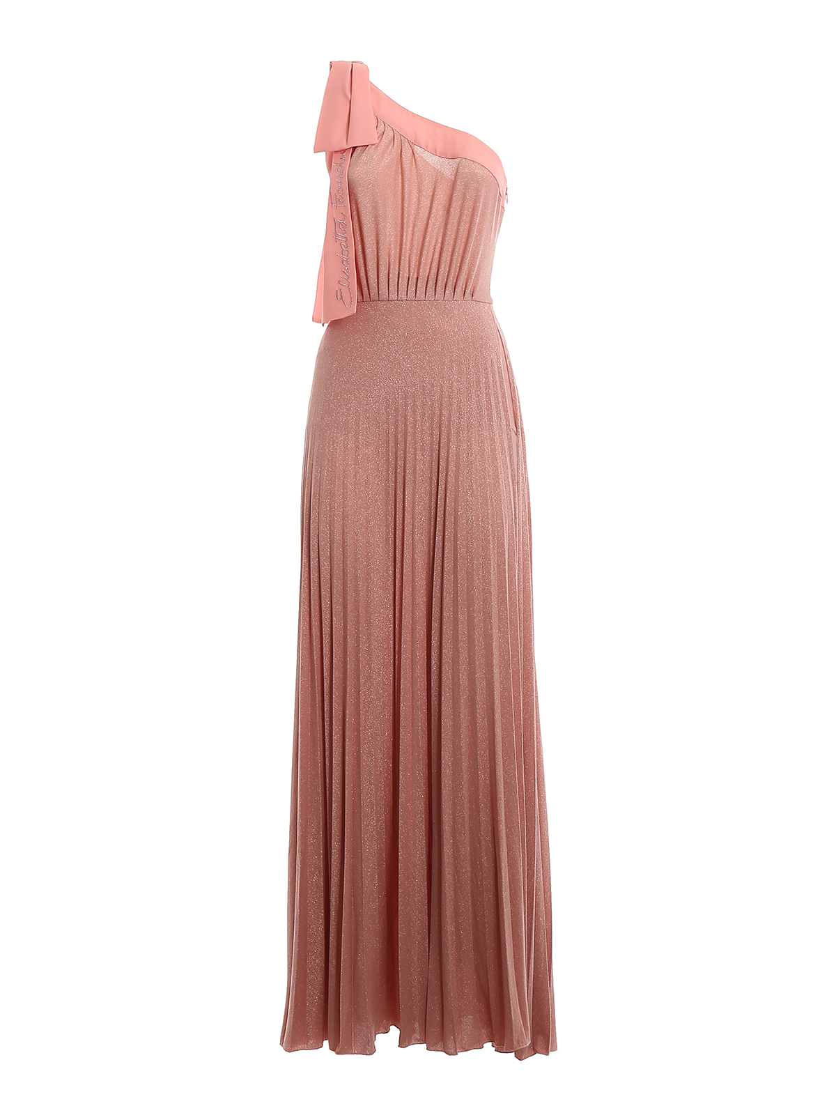 Elisabetta Franchi Red Carpet One Shoulder Powder Pink Gown