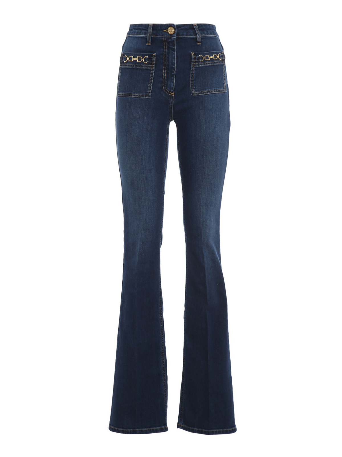Flared jeans Elisabetta Franchi - Stretch denim flared jeans - PJ01S11E2139