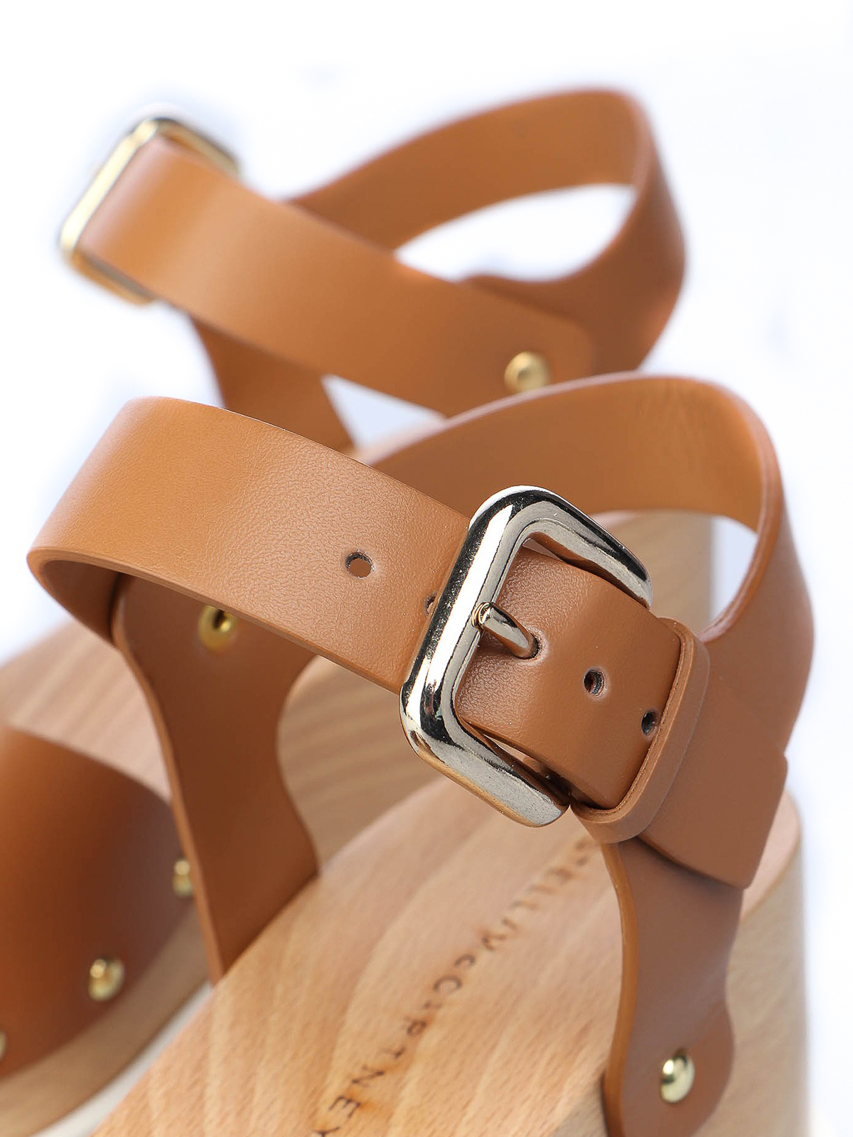 Sandals Stella Mccartney - Elyse vegan leather wedged sandals 