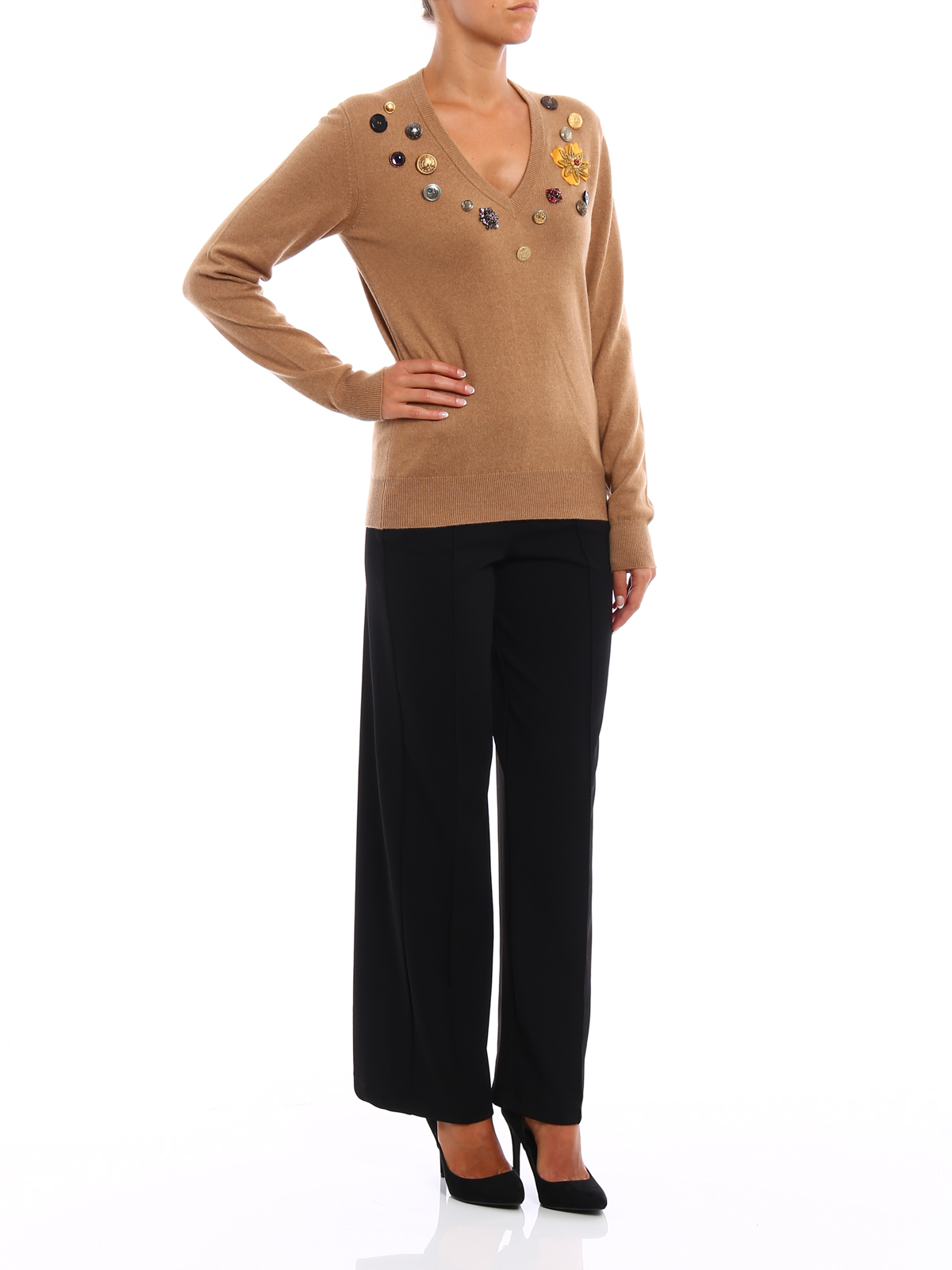 embellished cashmere sweater