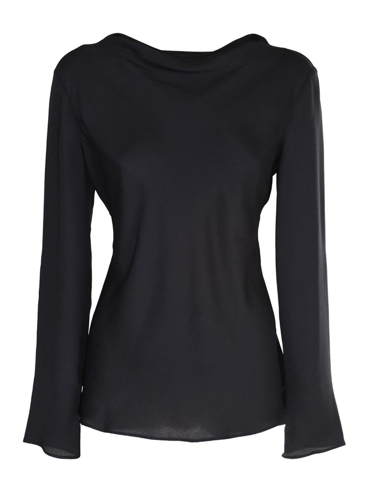 Emporio Armani - Silk blouse in black - blouses - 9NK13T92308999