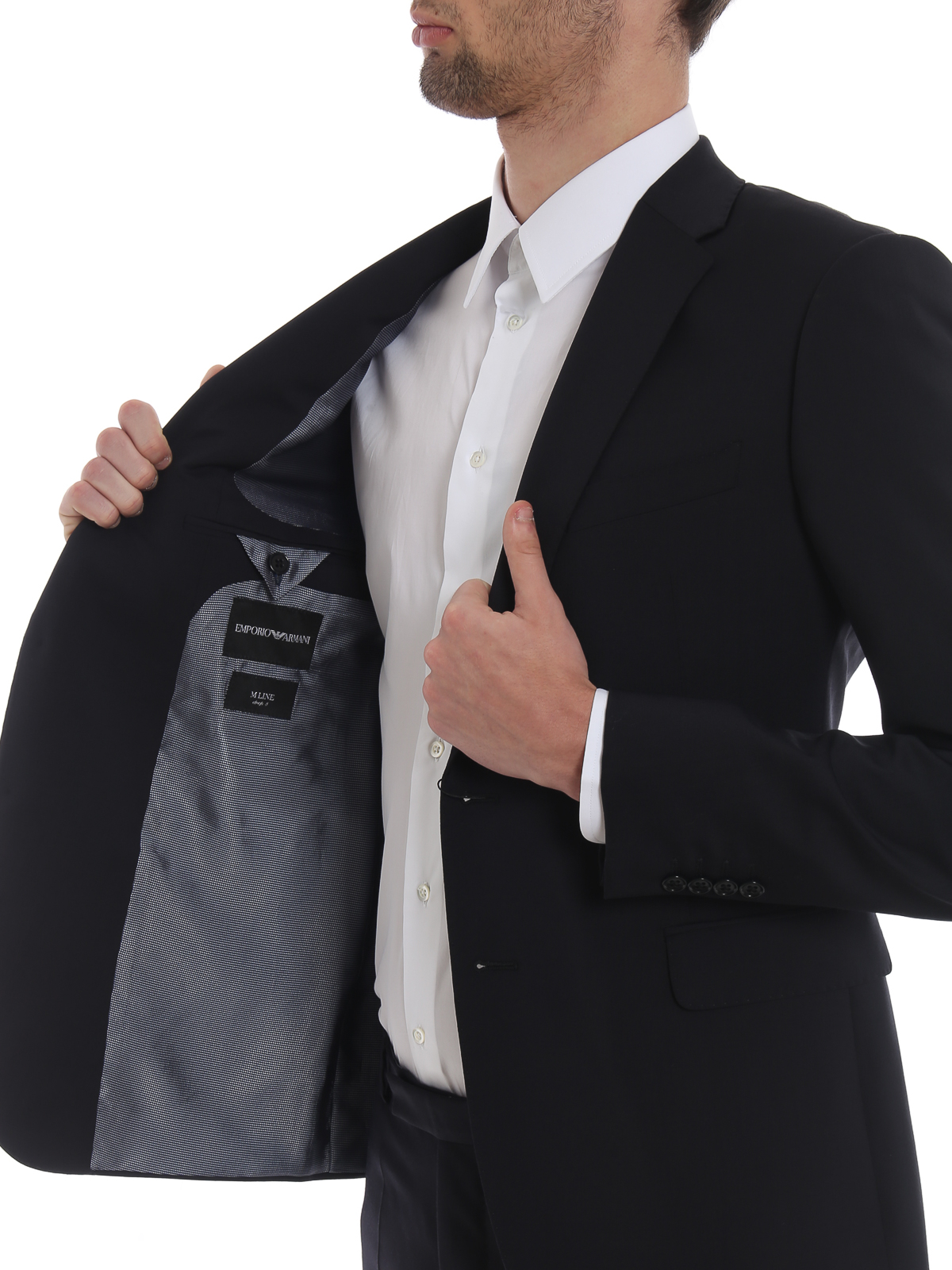 Emporio Armani - Dark blue virgin wool suit - formal suits - 21VMML01504926