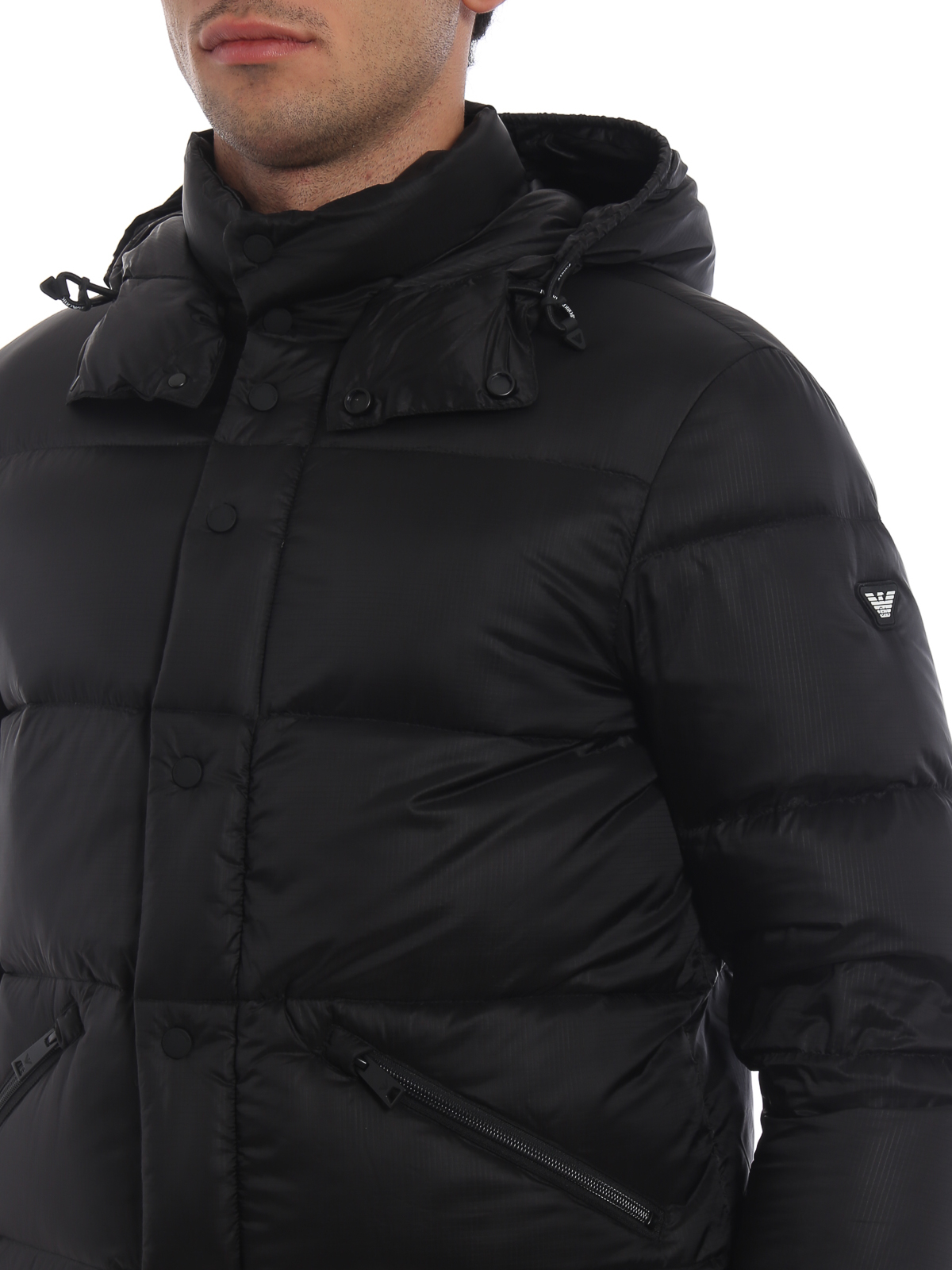 Padded jackets Emporio Armani - Micro ripstop nylon puffer jacket -  6Z1B841NUFZ0999