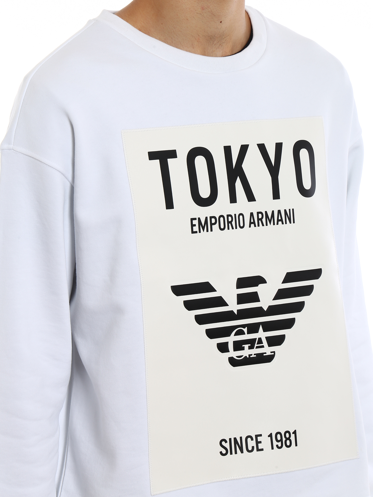 Sweatshirts & Sweaters Emporio Armani - Rubberised Tokyo logo cotton sweat  - 3Z1M711J36Z0100