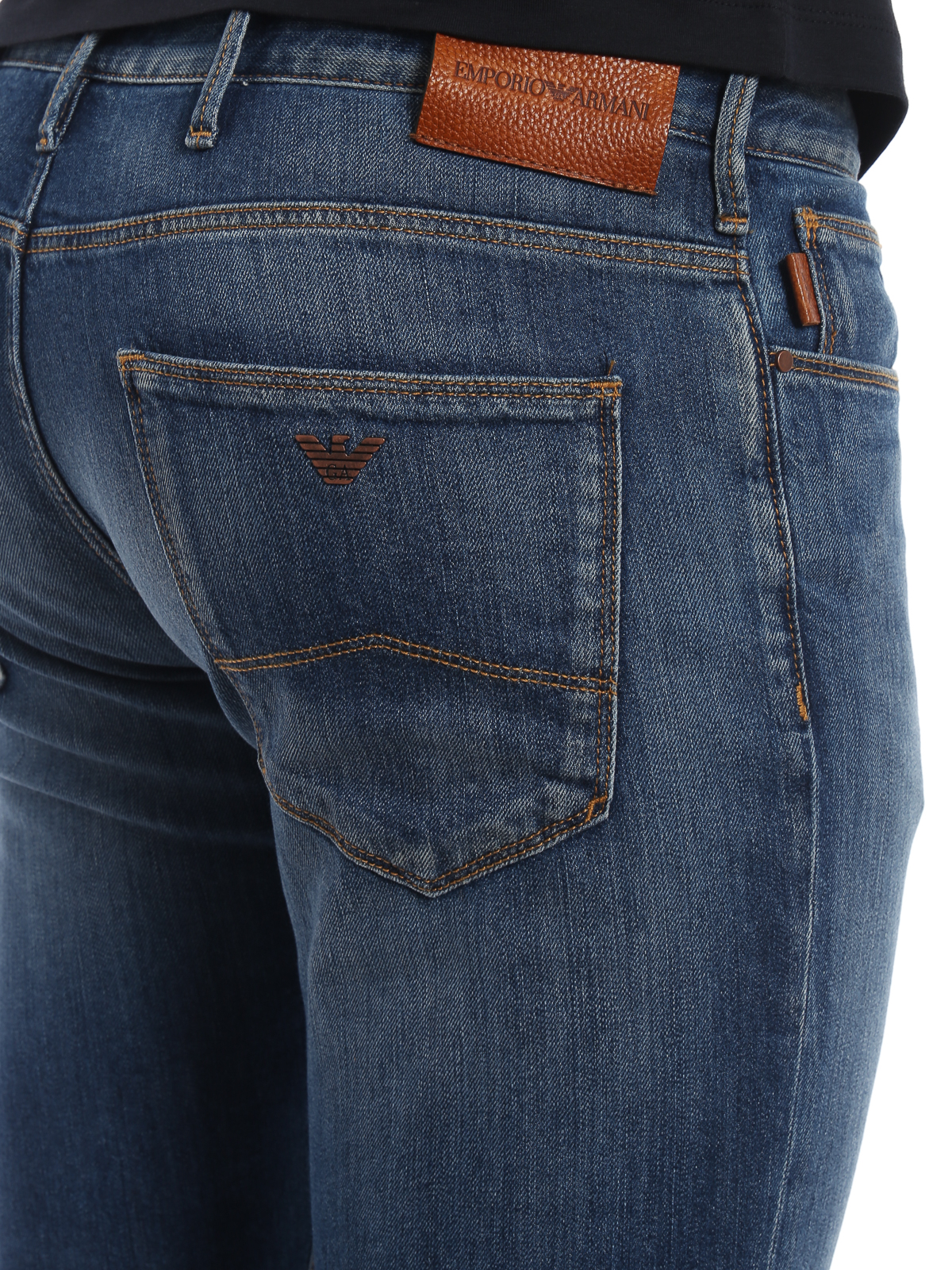 Slim fit five pocket denim jeans 