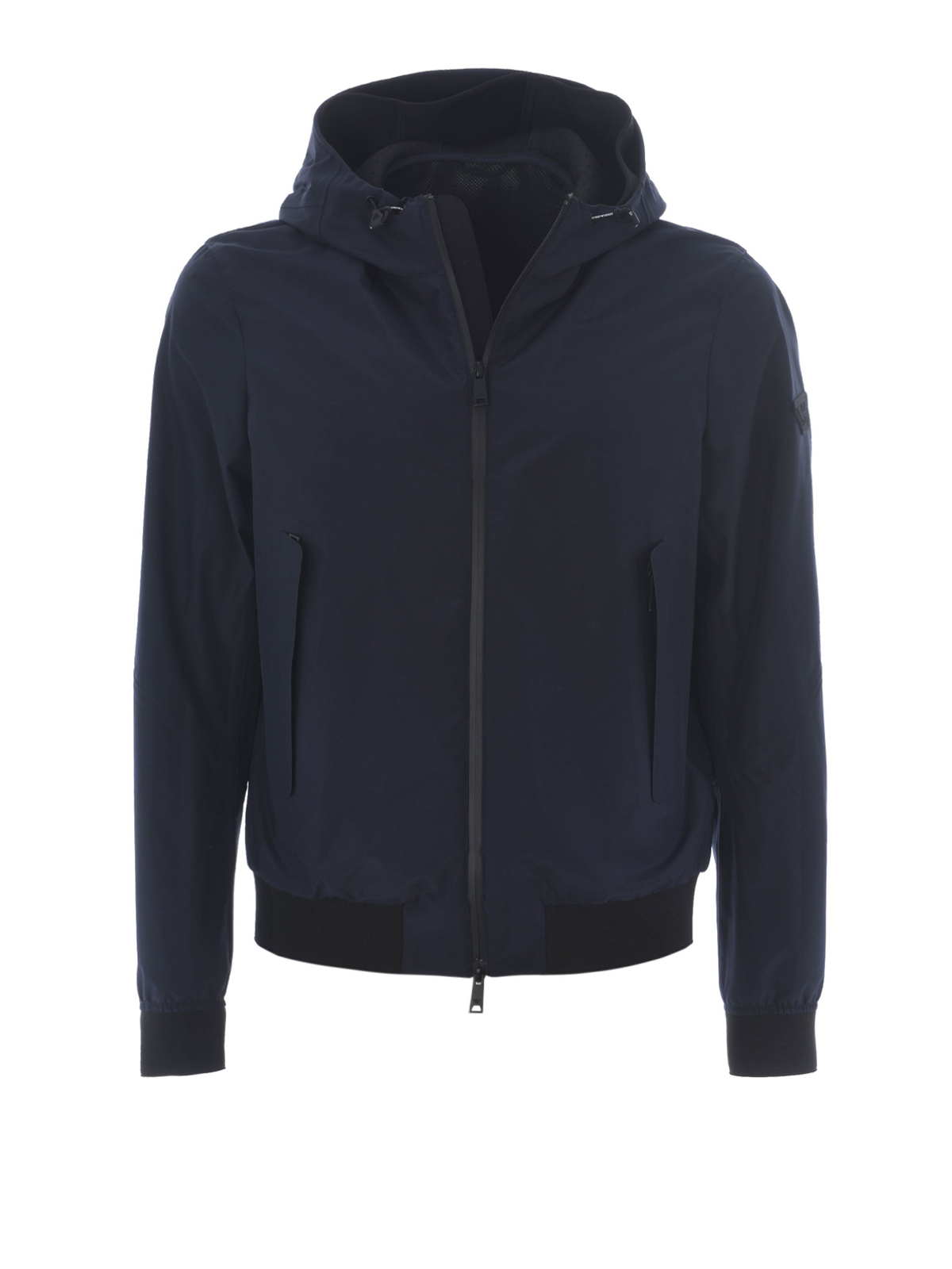 emporio armani water repellent hooded jacket