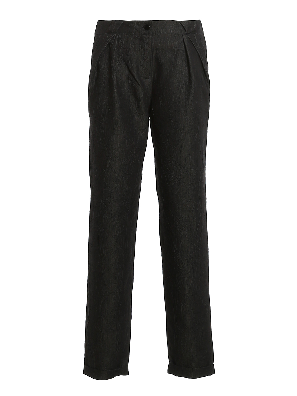 EMPORIO ARMANI CRINKLE EFFECT TROUSERS