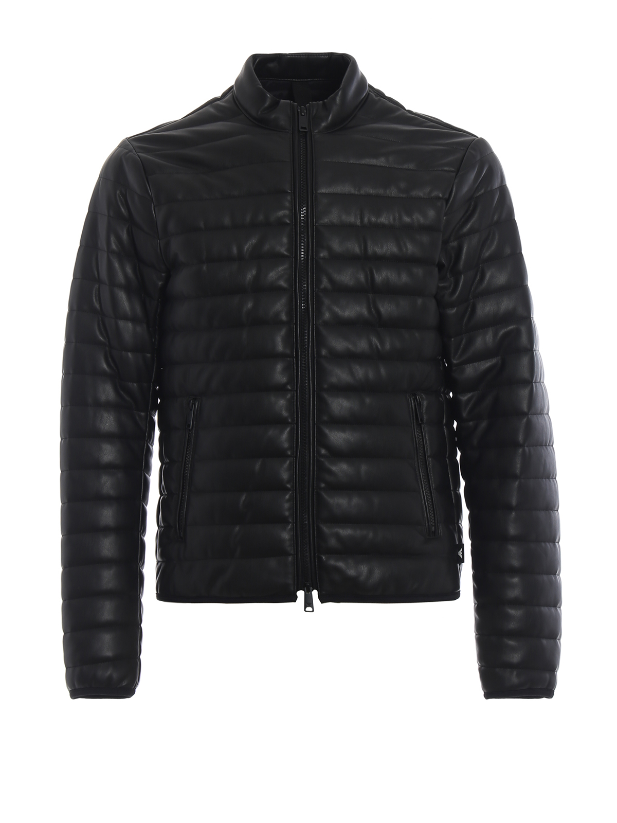 Leather jacket Emporio Armani - Faux leather puffer jacket ...