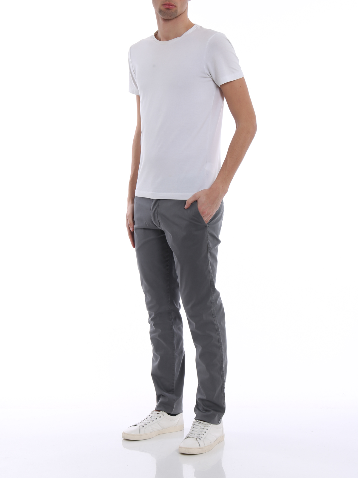 Casual trousers Emporio Armani Grey cotton chino trousers - 3Z1P151NEDZ0620