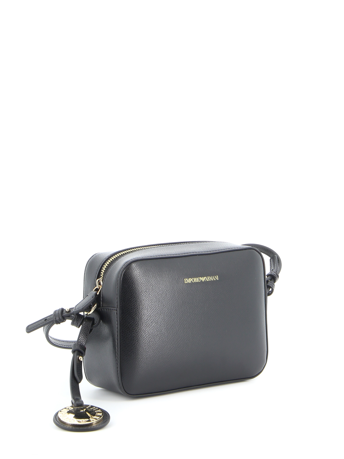 Cross body bags Emporio Armani - Mini Dollaro black faux leather camera bag  - Y3B092YH15A88058