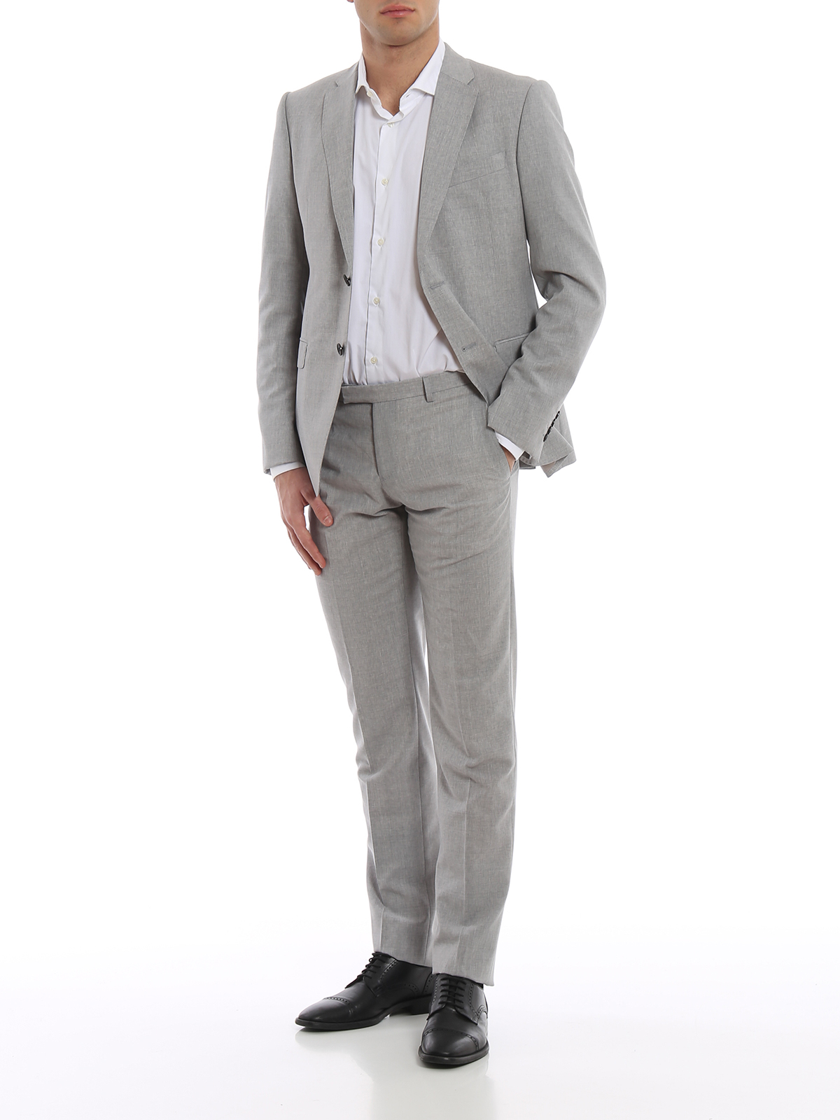 Mens Clothing Suits Two-piece suits Emporio Armani Wool Suit in Light Grey for Men Grey 