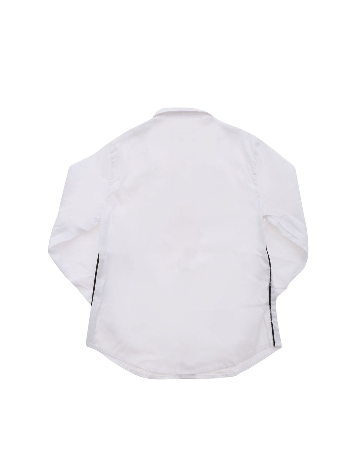 Emporio Armani - Branded edges shirt in white - shirts - 6G4CJ24N34Z0100