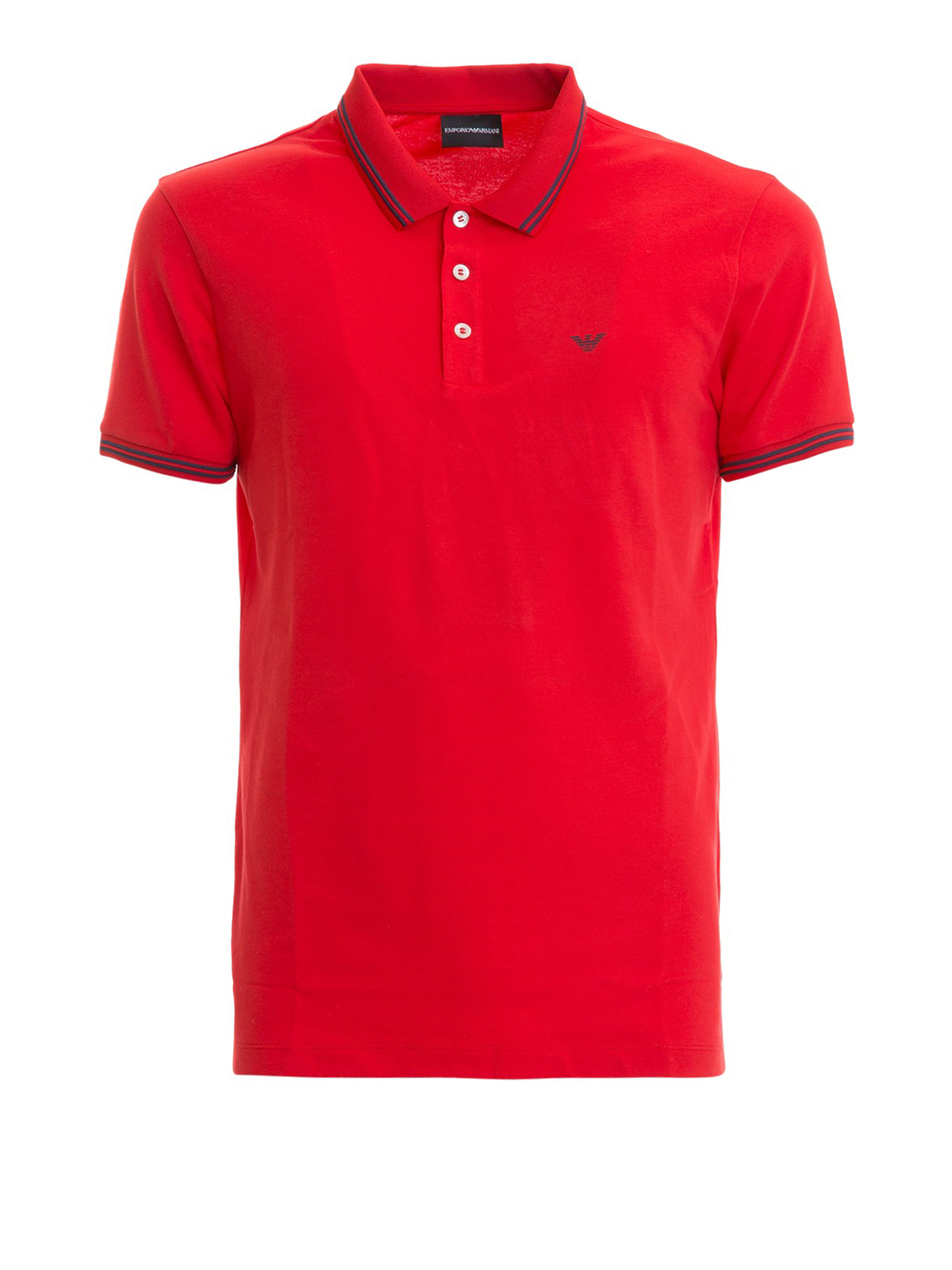 Polo shirts Emporio Armani - Contrasting edges red polo shirt -  8N1F301JPTZ0391