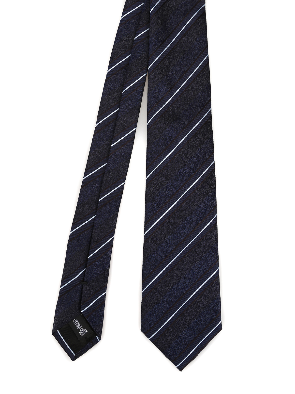 Armani Striped Silk-blend Tie in Black for Men Mens Ties Armani Ties 