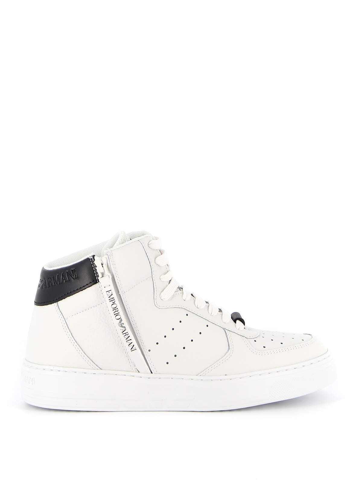 Trainers Emporio Armani - Perforated leather high top sneakers -  X4Z083XM226A791