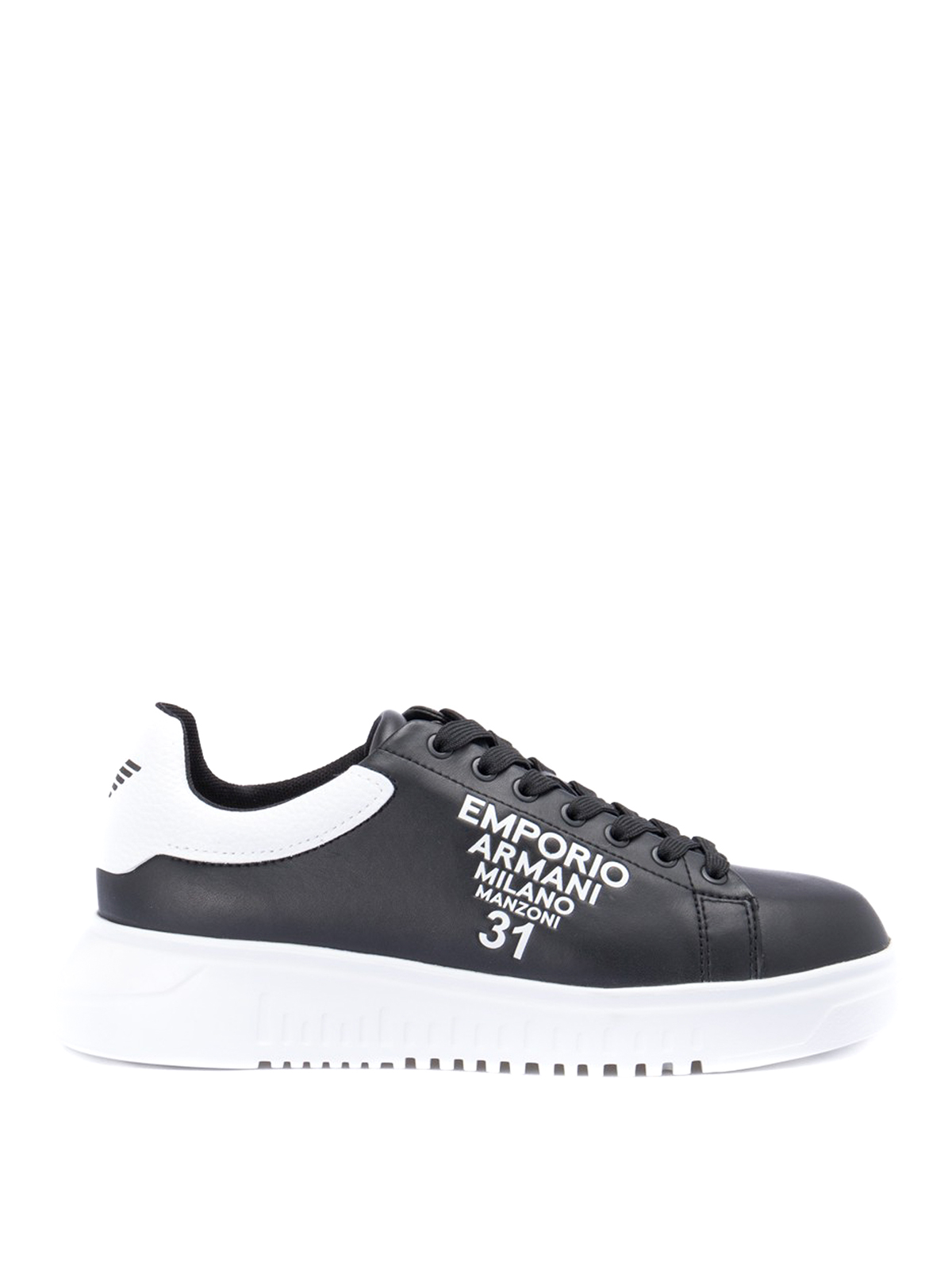 Trainers Emporio Armani - Two-tone leather sneakers - X4X264XM552N300