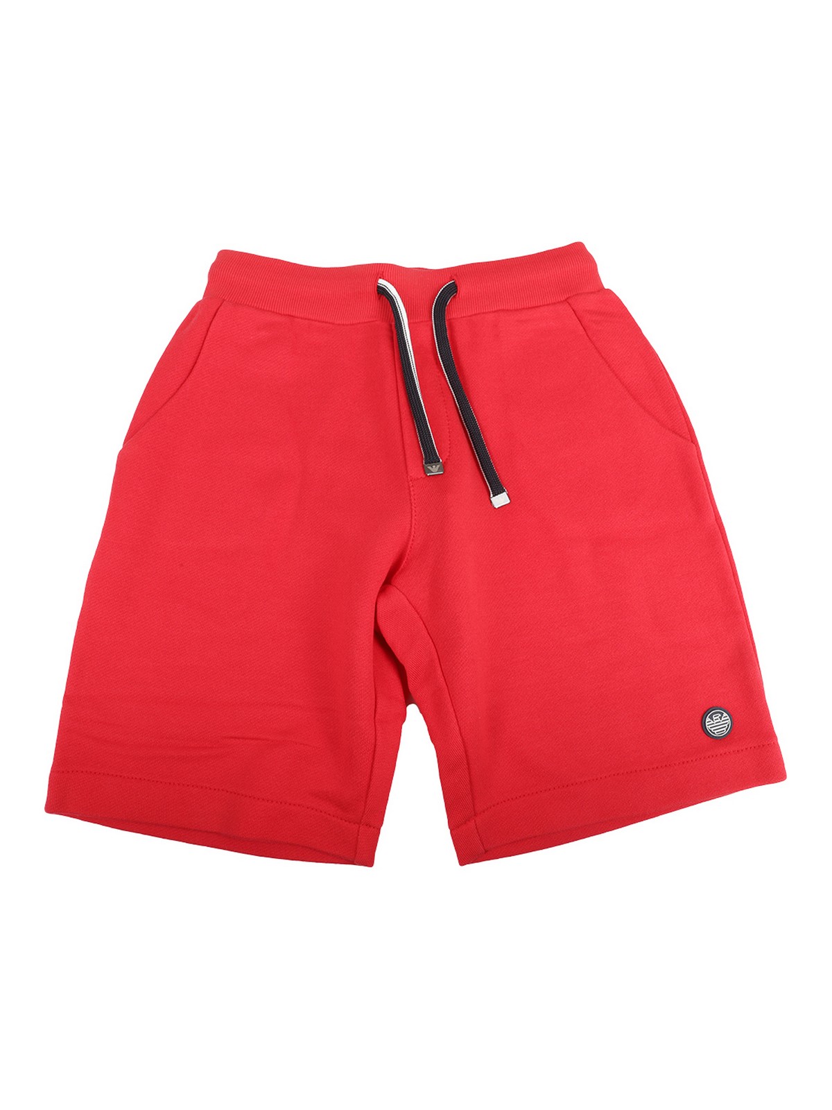 Emporio Armani Kids' Jersey Shorts In Red