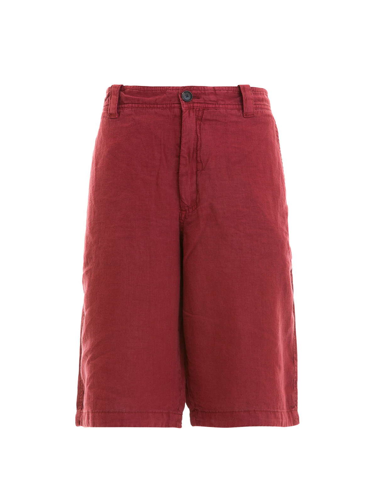 Trousers Shorts Emporio Armani - Red linen bermuda shorts - 3Z1PB51NDMZ0340