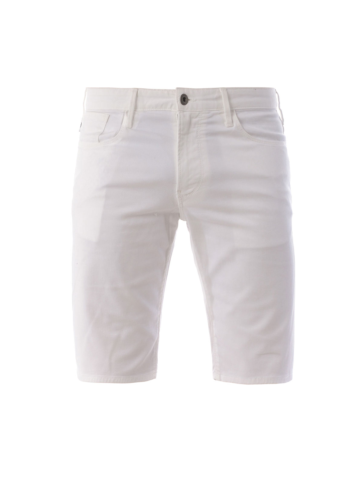 Trousers Shorts Emporio Armani - White stretch denim shorts -  3H1PA61N4ZZ0100