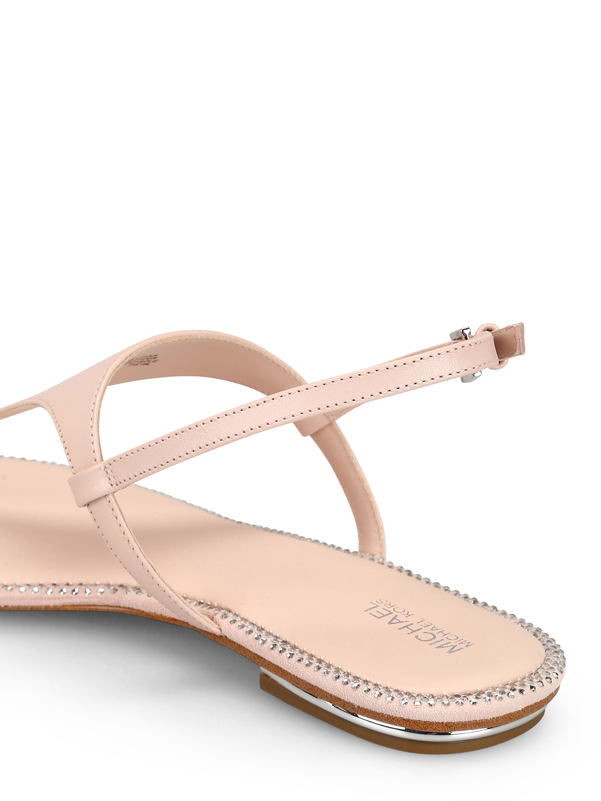 Enid pink embellished thong sandals 