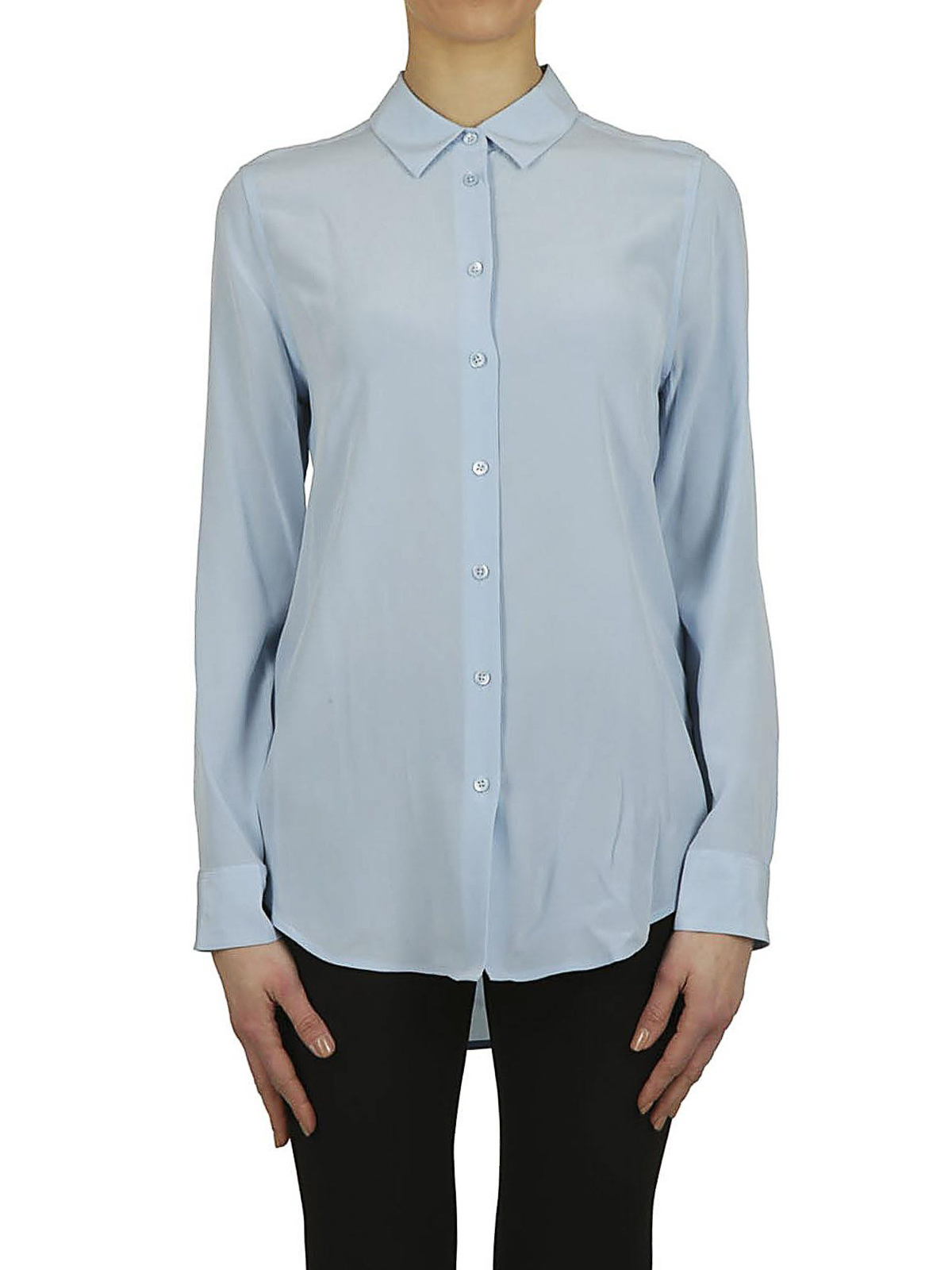 Shirts Equipment - Essential sky blue silk shirt - 181Q23E900 | iKRIX.com