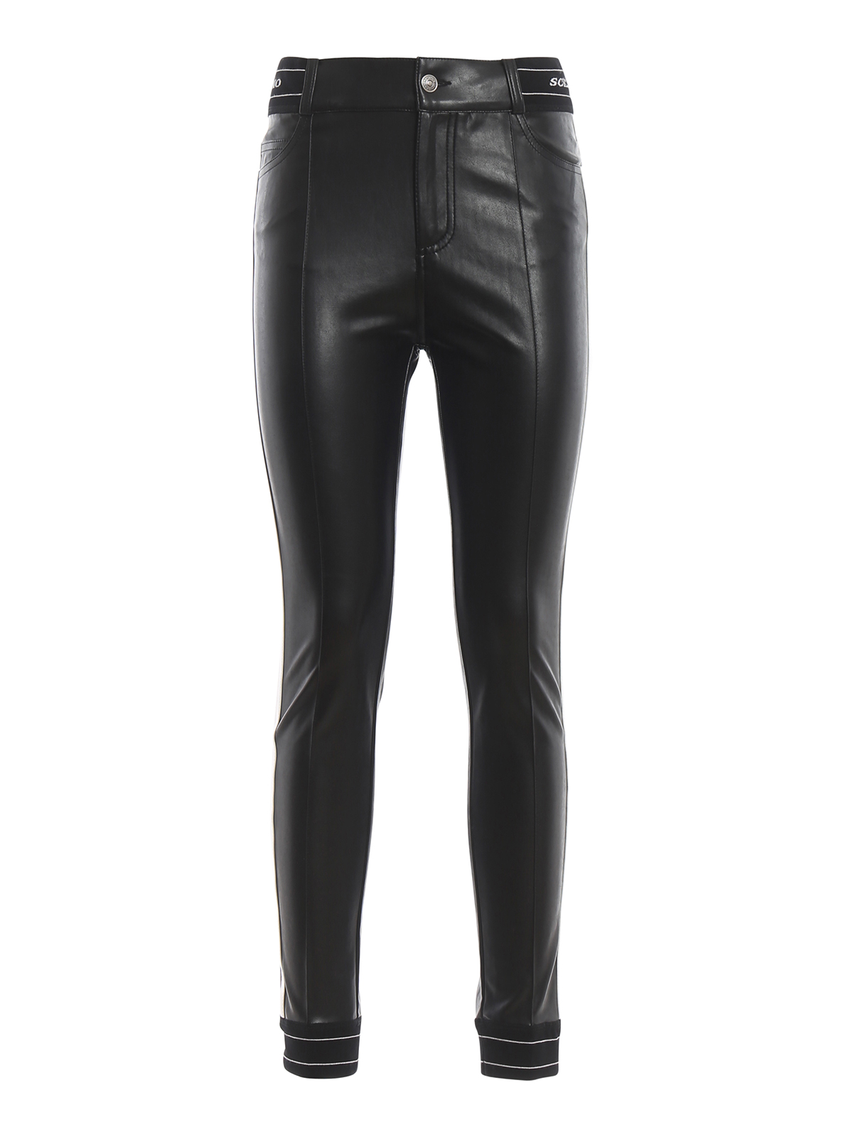 stretch leather trousers