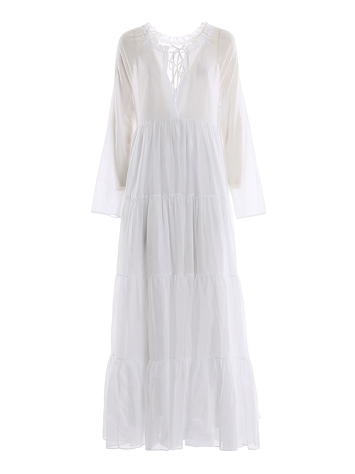 ERMANNO SCERVINO COTTON MUSLIN MAXI DRESS