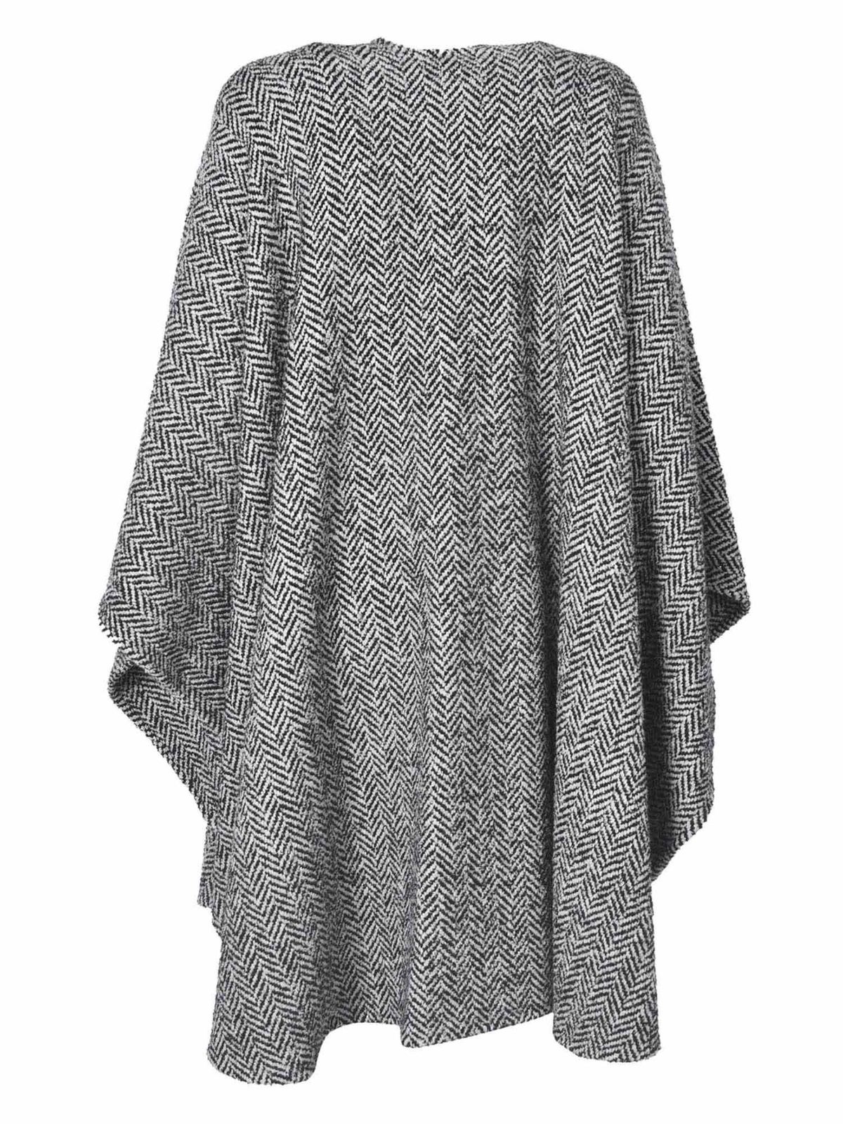 Herringbone cape grey