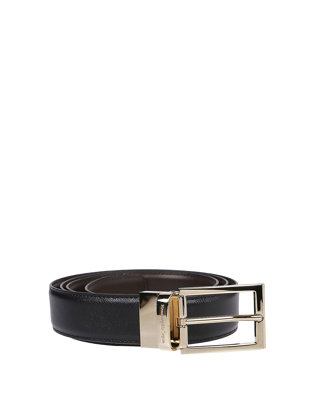 Belts Ermenegildo Zegna - Saffiano leather reversible belt ...