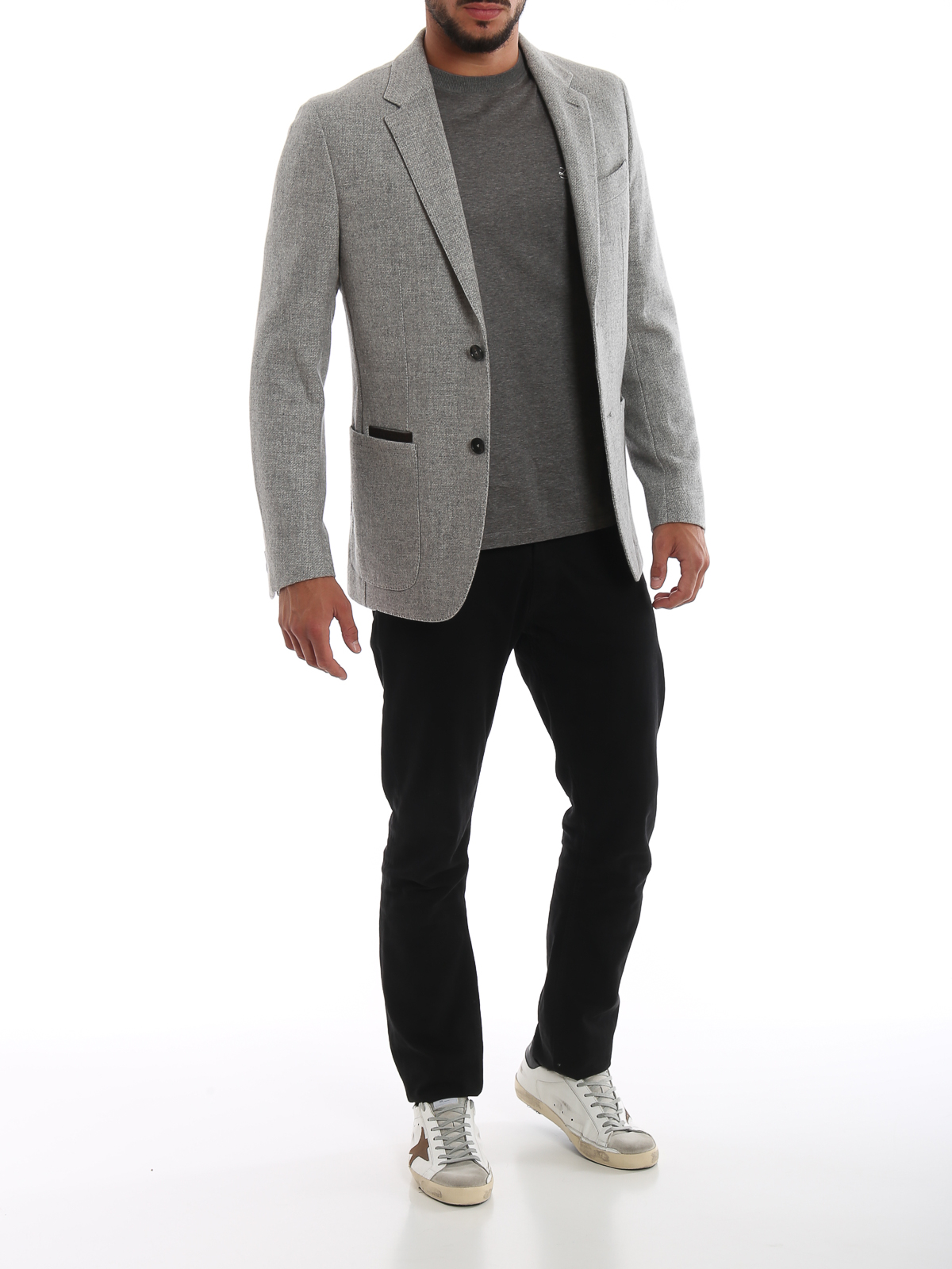 grey cashmere blazer